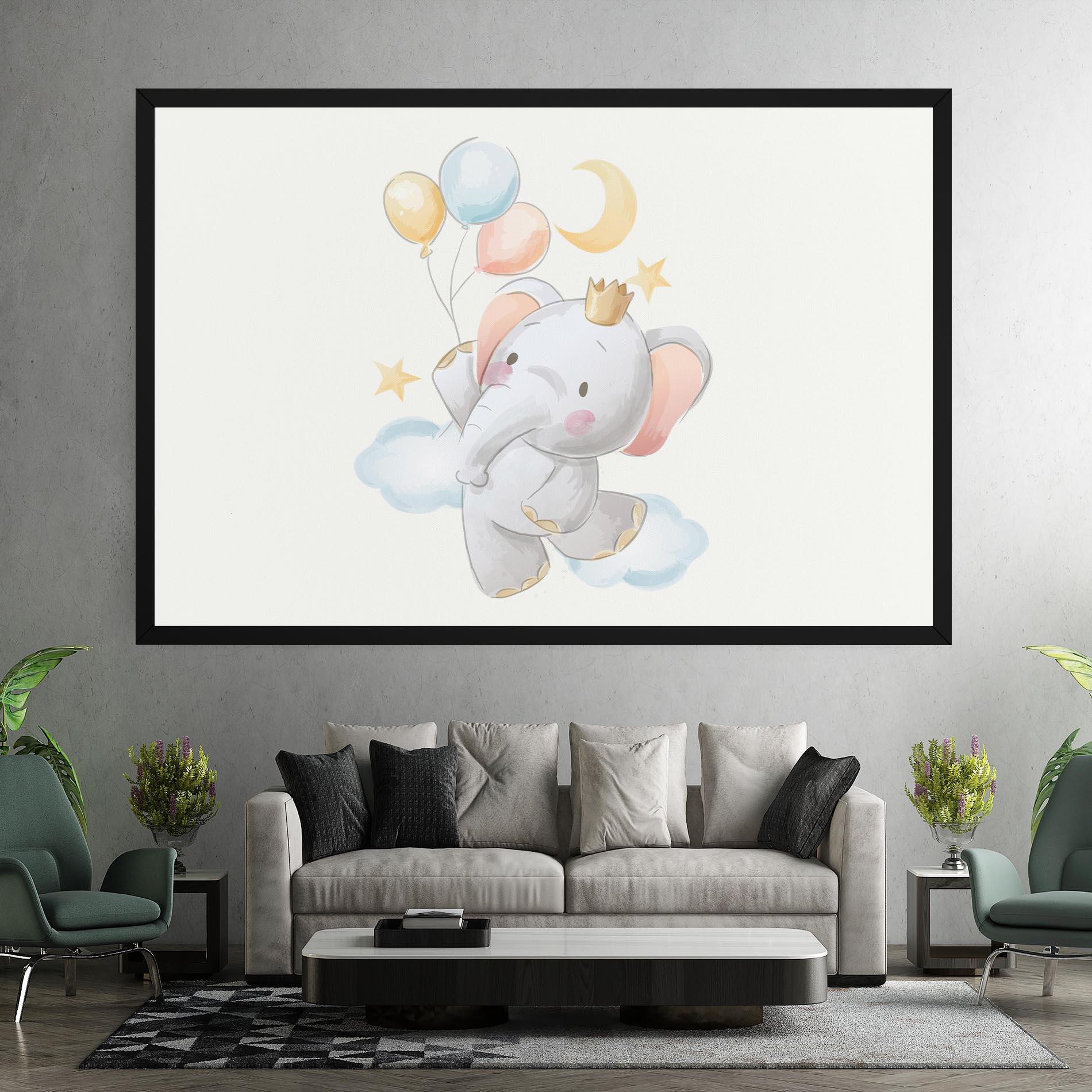 Leinwandbild Elephant Flying mockup 7