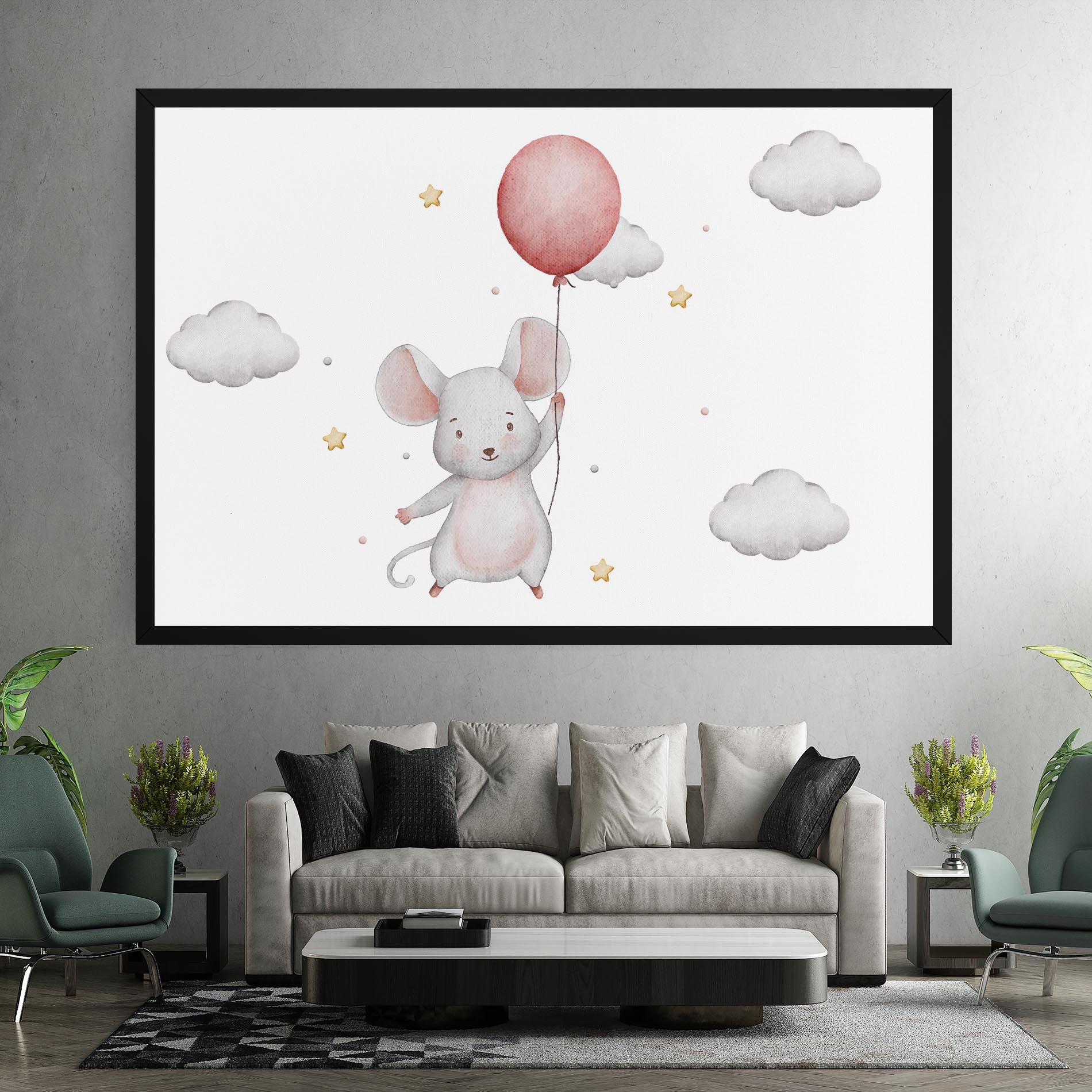 Leinwandbild Mouse Balloon mockup 7