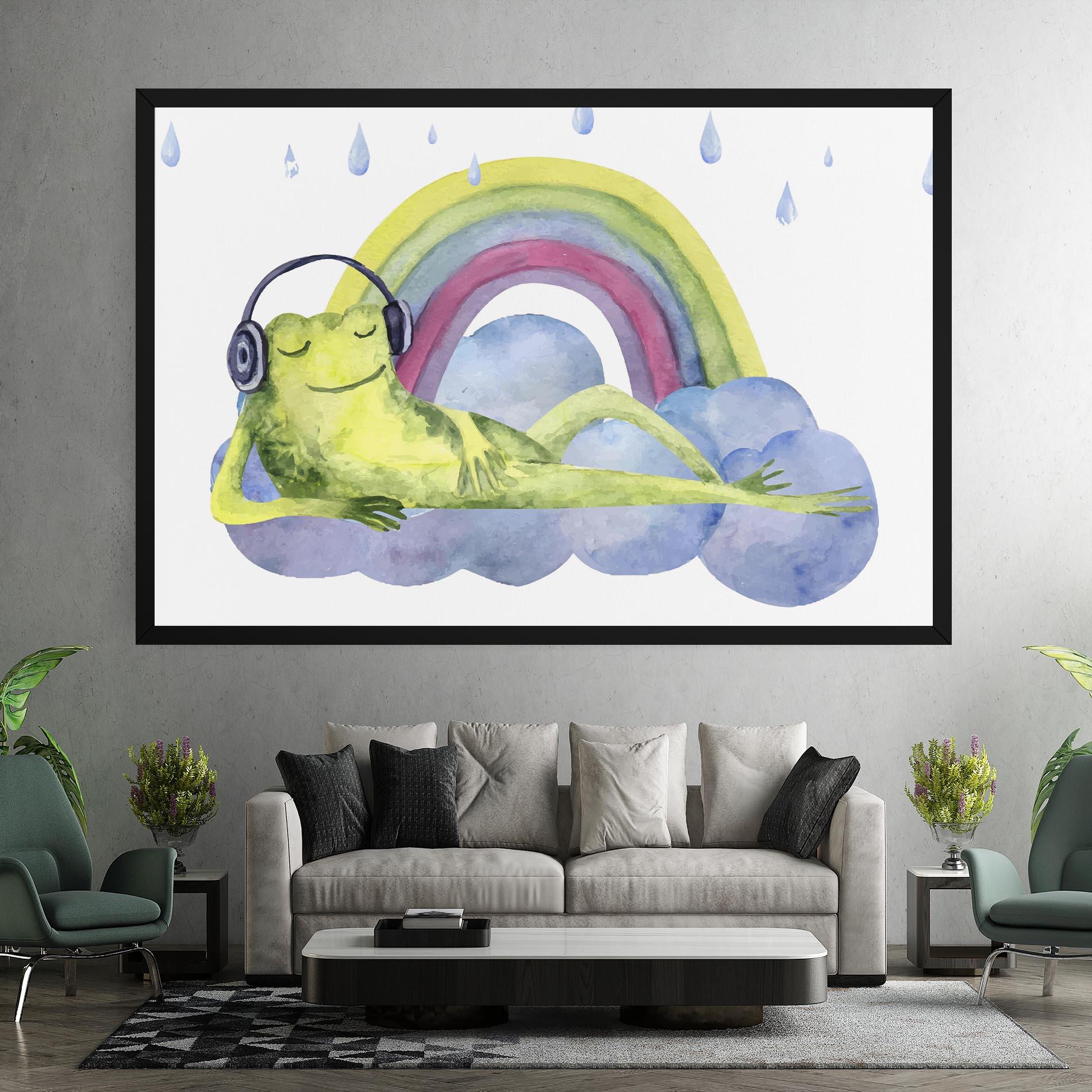 Leinwandbild Rainbow Frog mockup 7