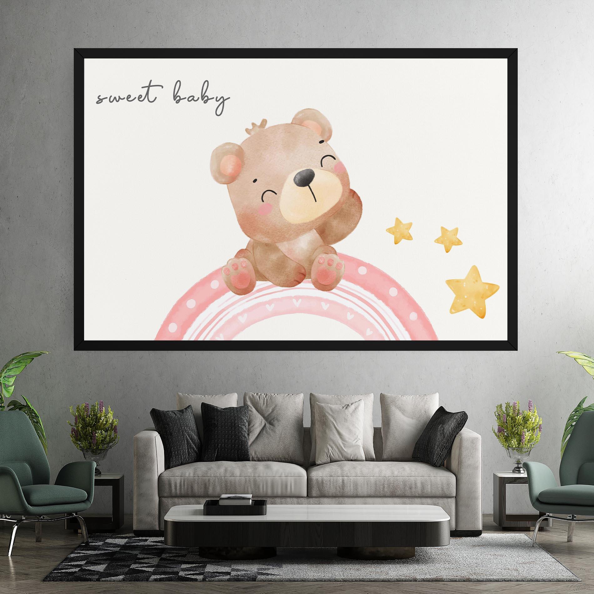 Leinwandbild Sweet Baby Bear mockup 7
