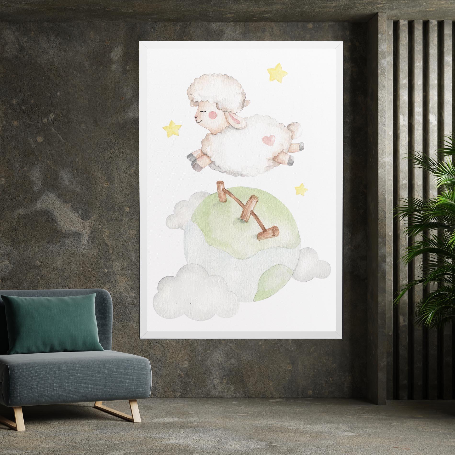 Leinwandbild Sheep Jump mockup 7