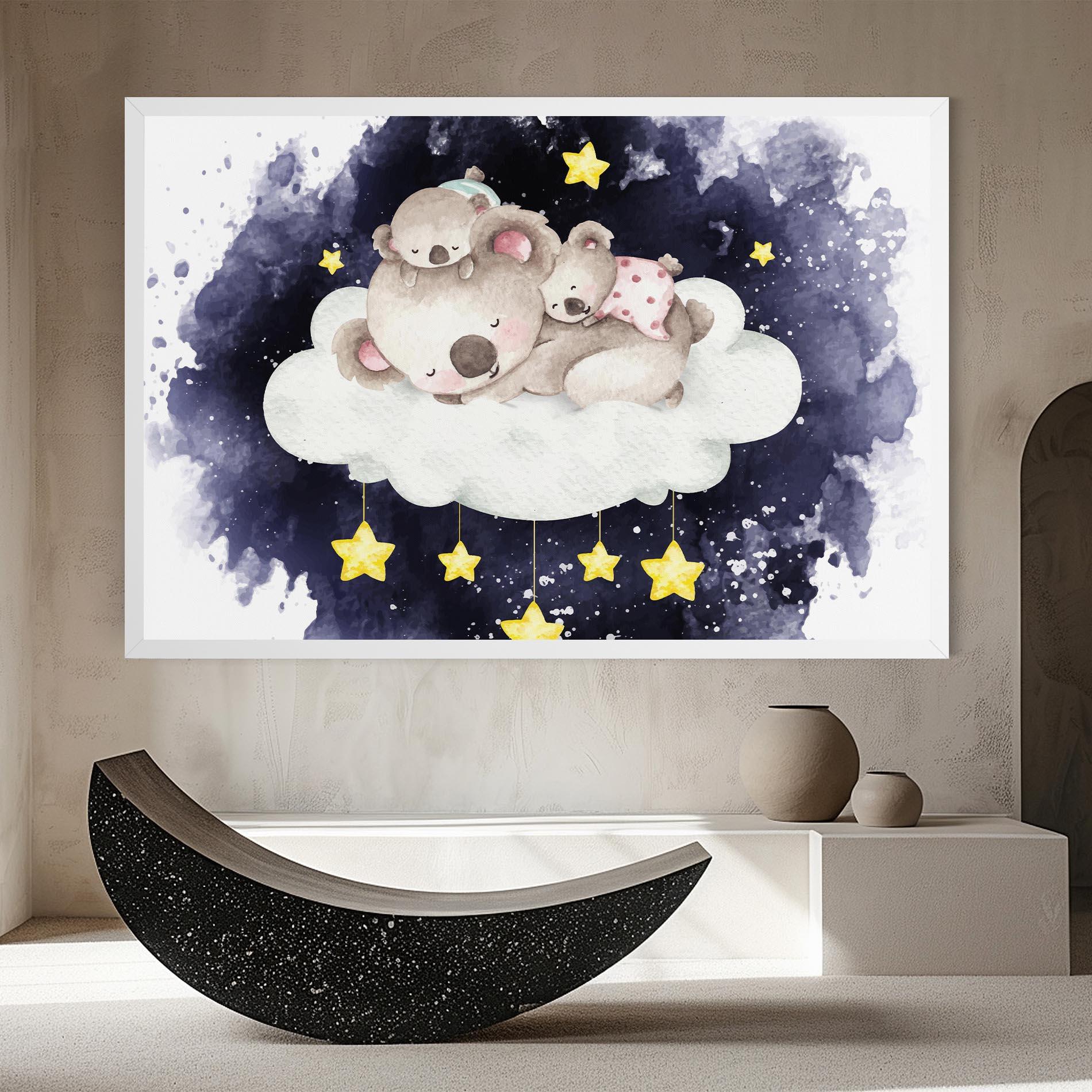 Leinwandbild Baby Koala Sleeping mockup 8