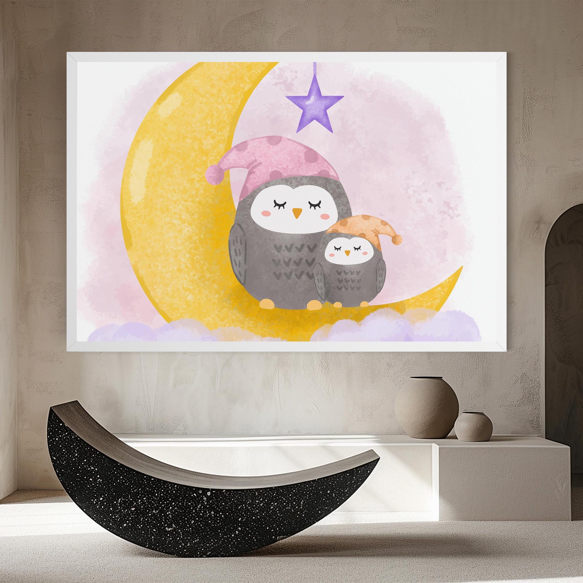 Leinwandbild Baby Owl mockup 8