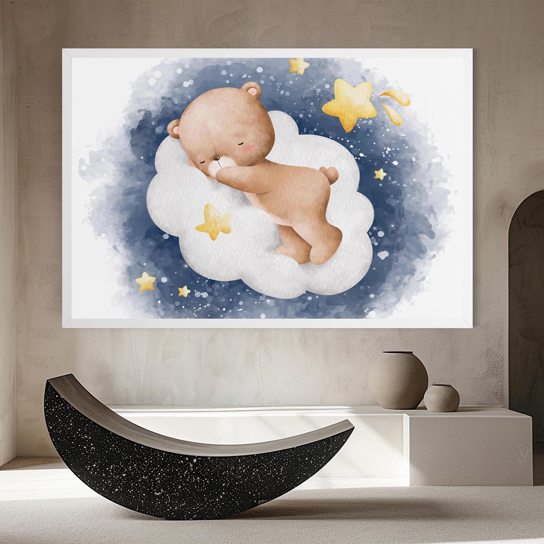 Leinwandbild Bear Cloud Sleep mockup 8