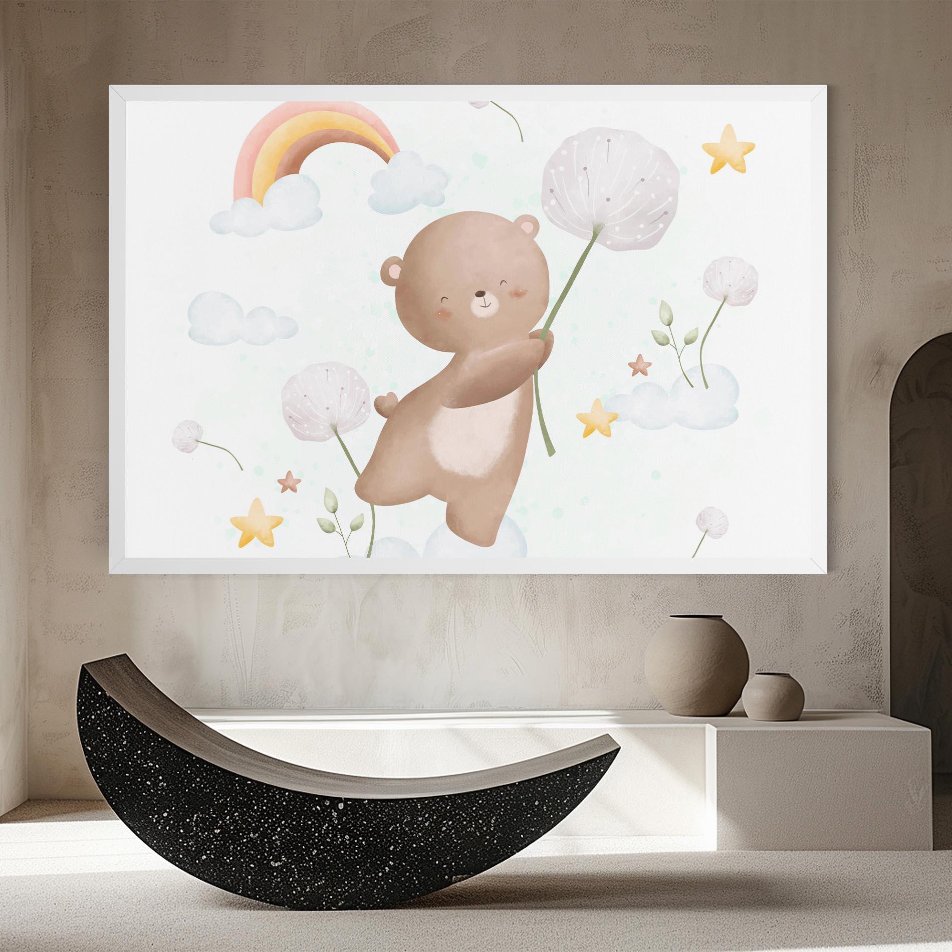 Leinwandbild Bear Rainbow Art mockup 8