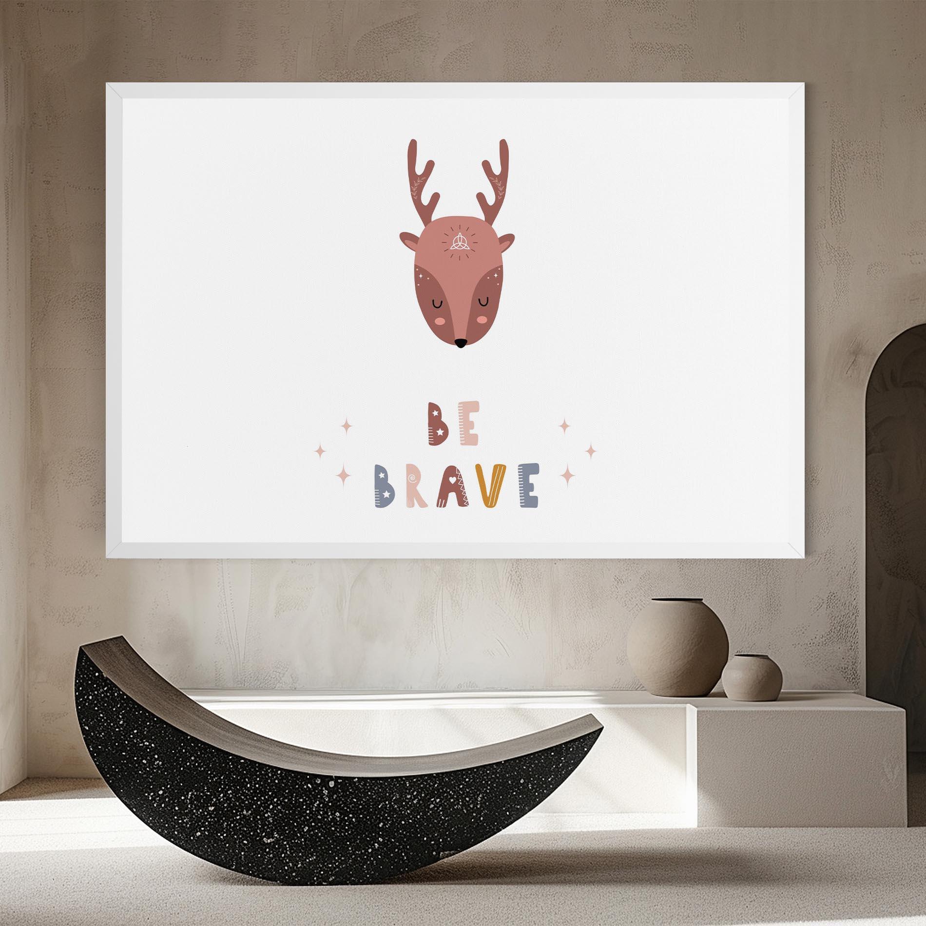 Leinwandbild Brave Deer mockup 8