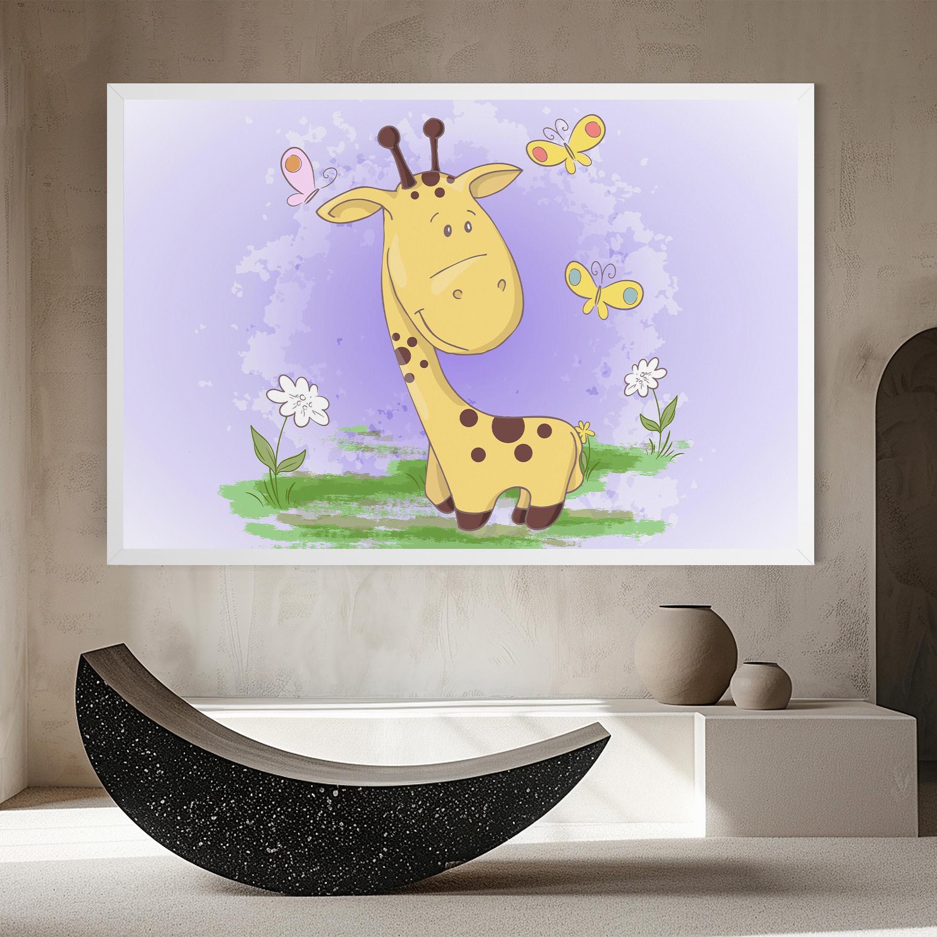 Leinwandbild Cute Giraffe mockup 8