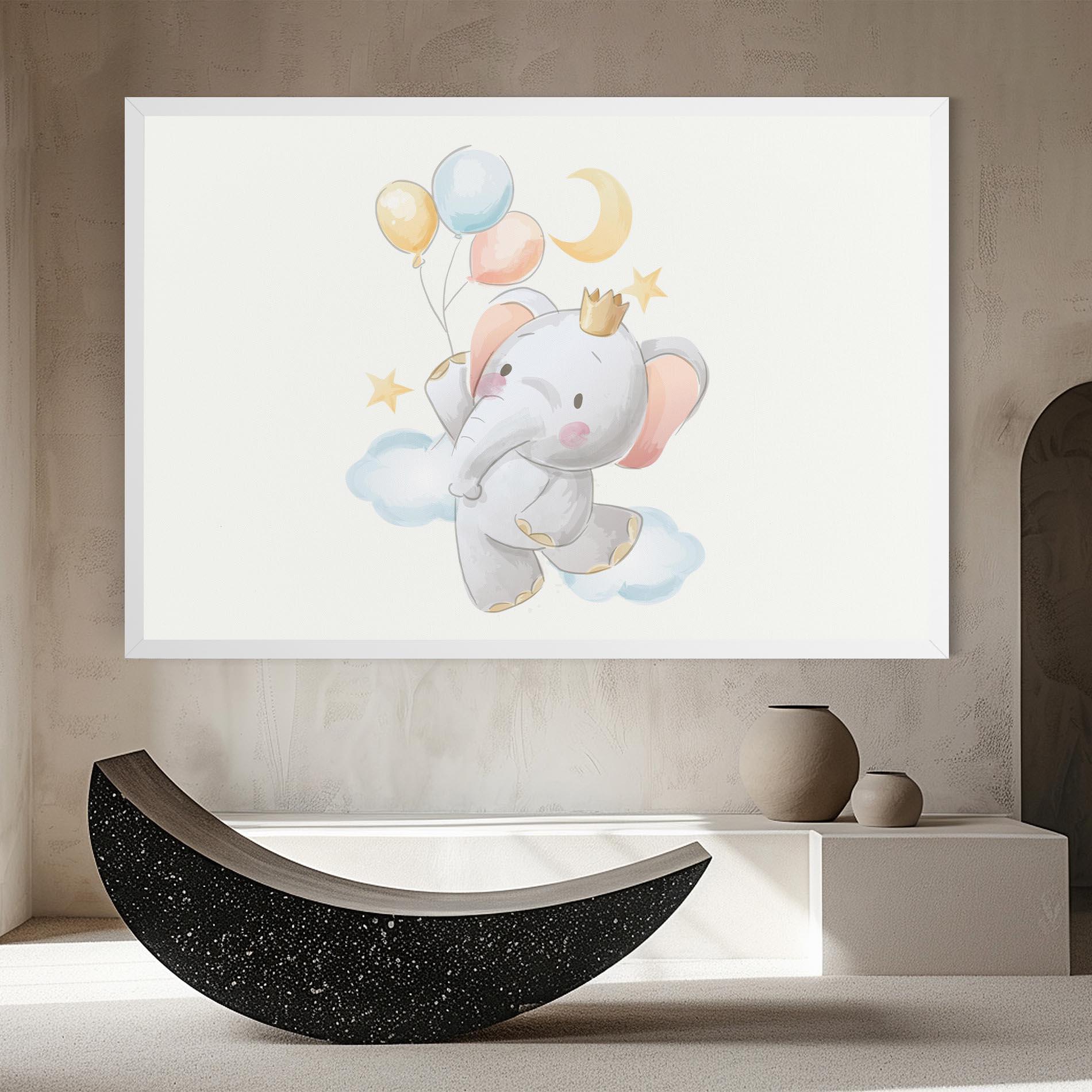 Leinwandbild Elephant Flying mockup 8