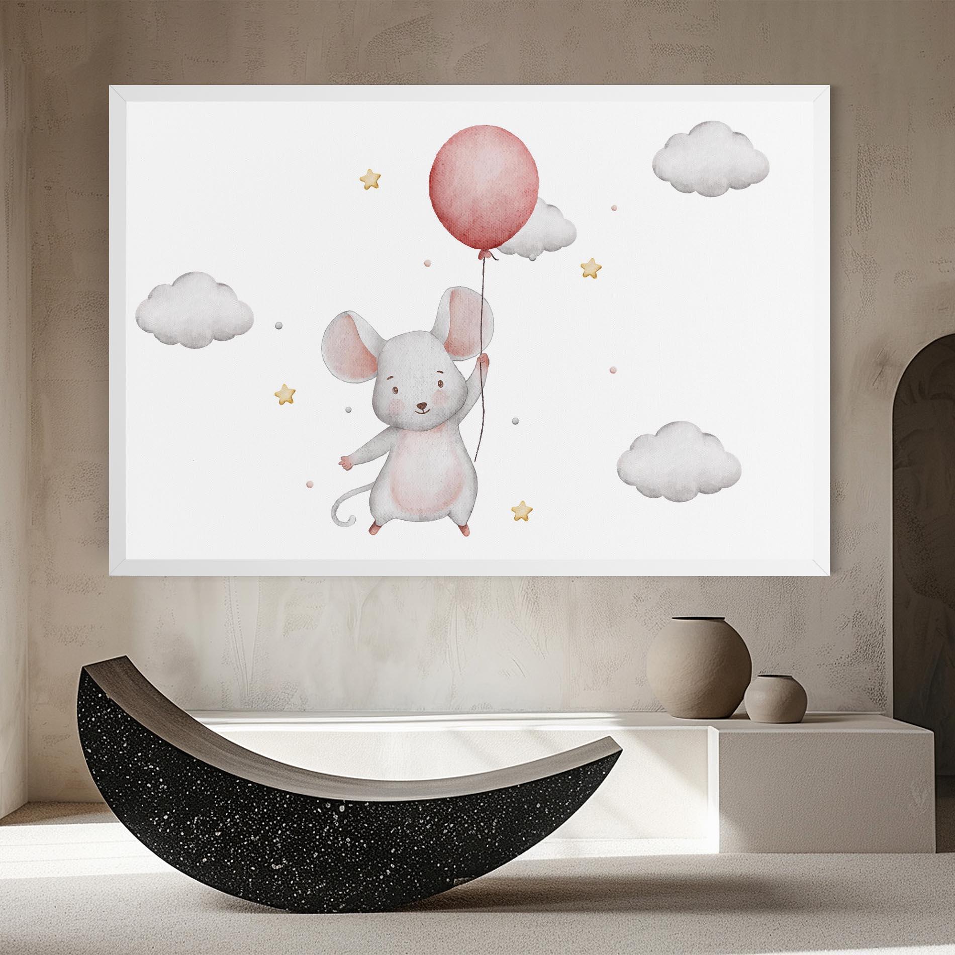 Leinwandbild Mouse Balloon mockup 8