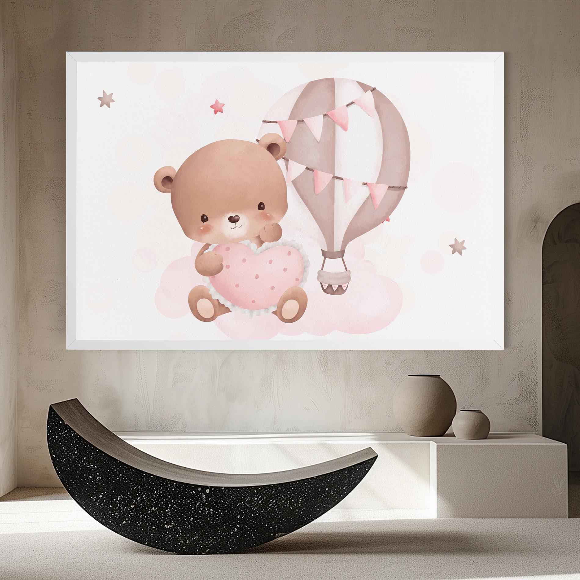 Leinwandbild Pink Heart Bear mockup 8