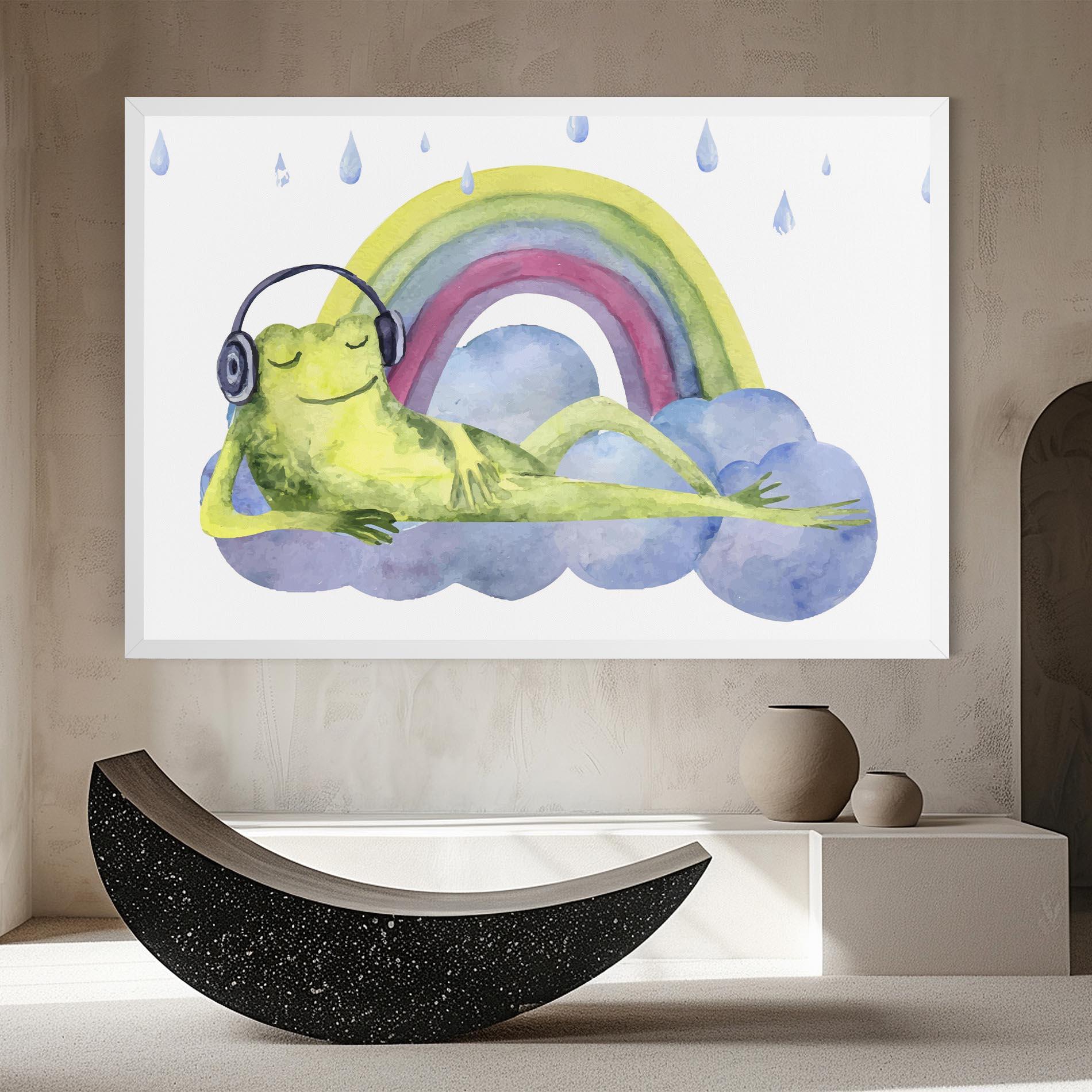Leinwandbild Rainbow Frog mockup 8