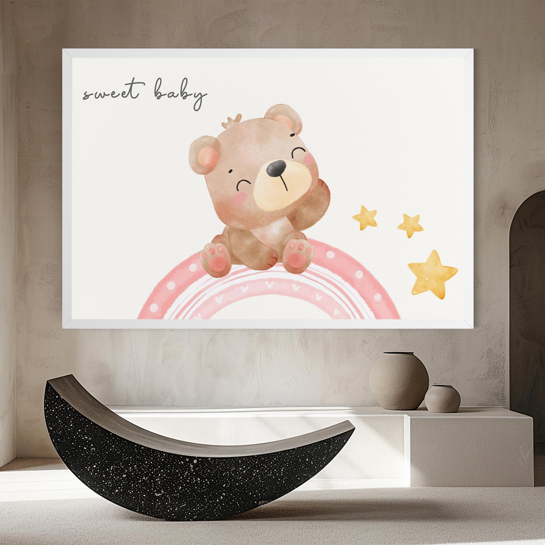 Leinwandbild Sweet Baby Bear mockup 8