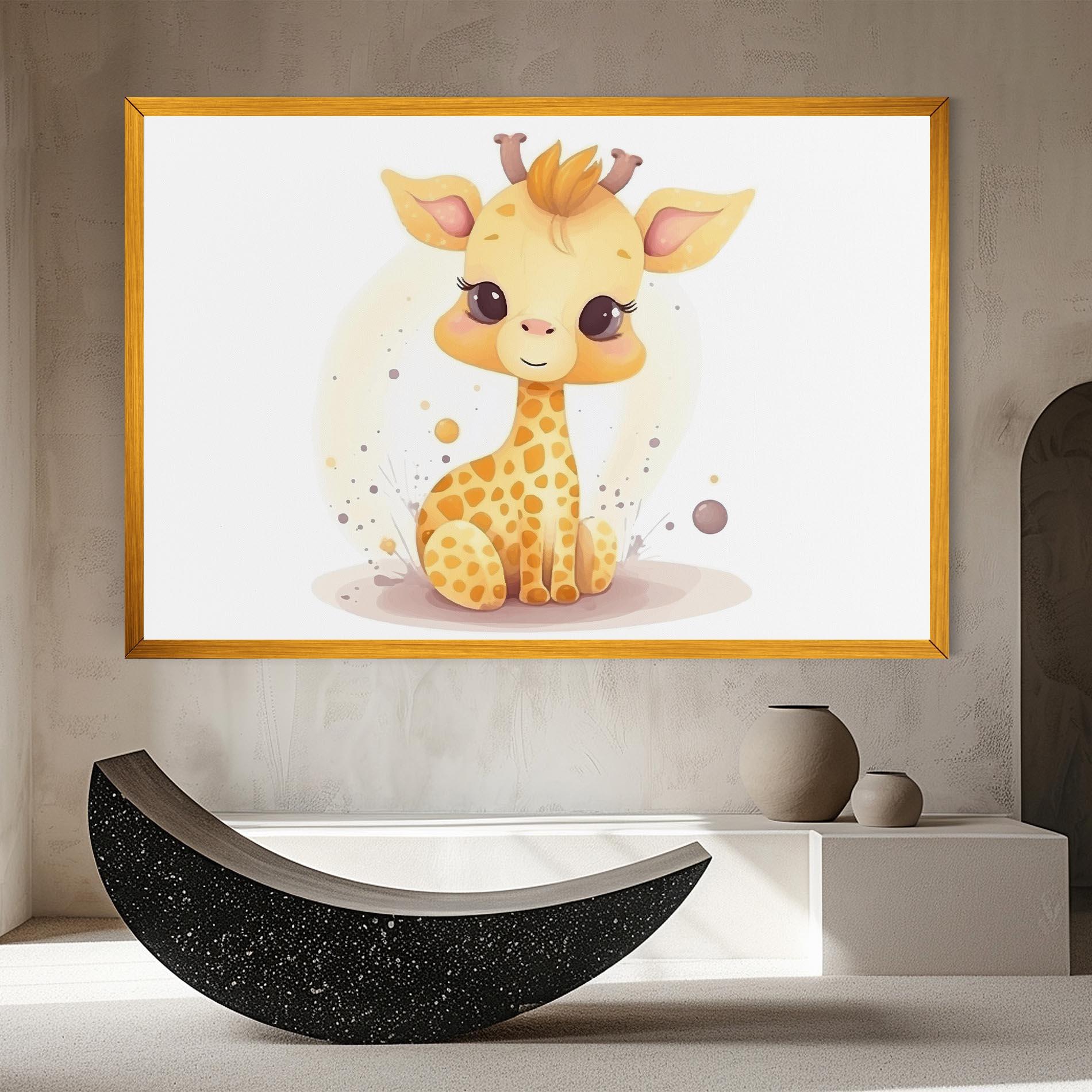 Leinwandbild Adorable Giraffe mockup 8