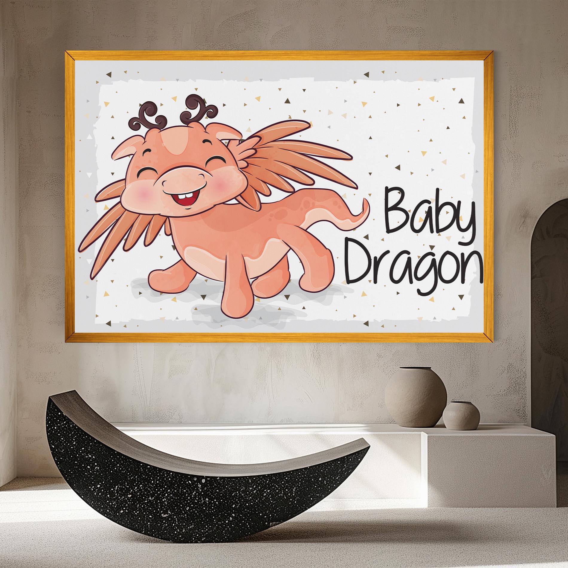 Leinwandbild Baby Cute Dragon mockup 8