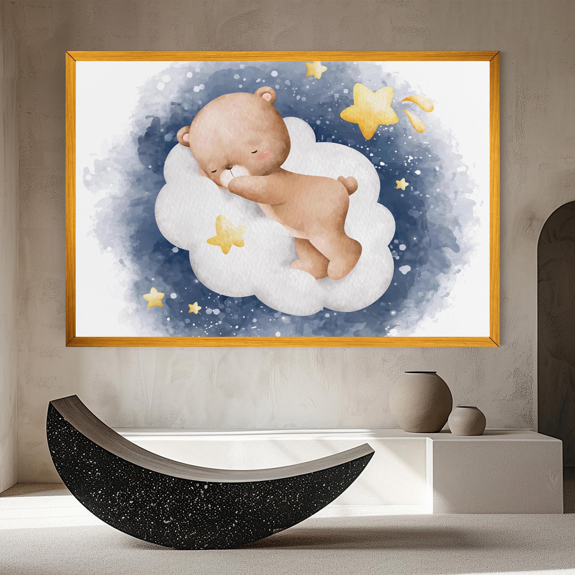 Leinwandbild Bear Cloud Sleep mockup 8