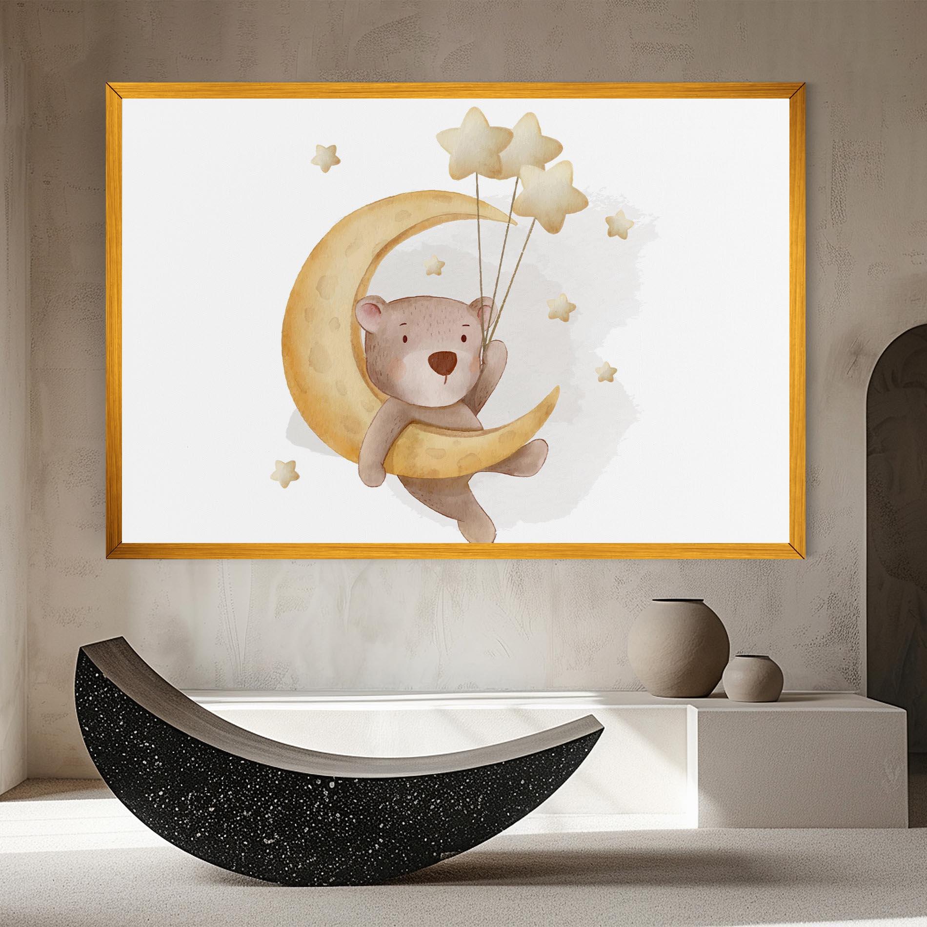 Leinwandbild Bear Moon mockup 8