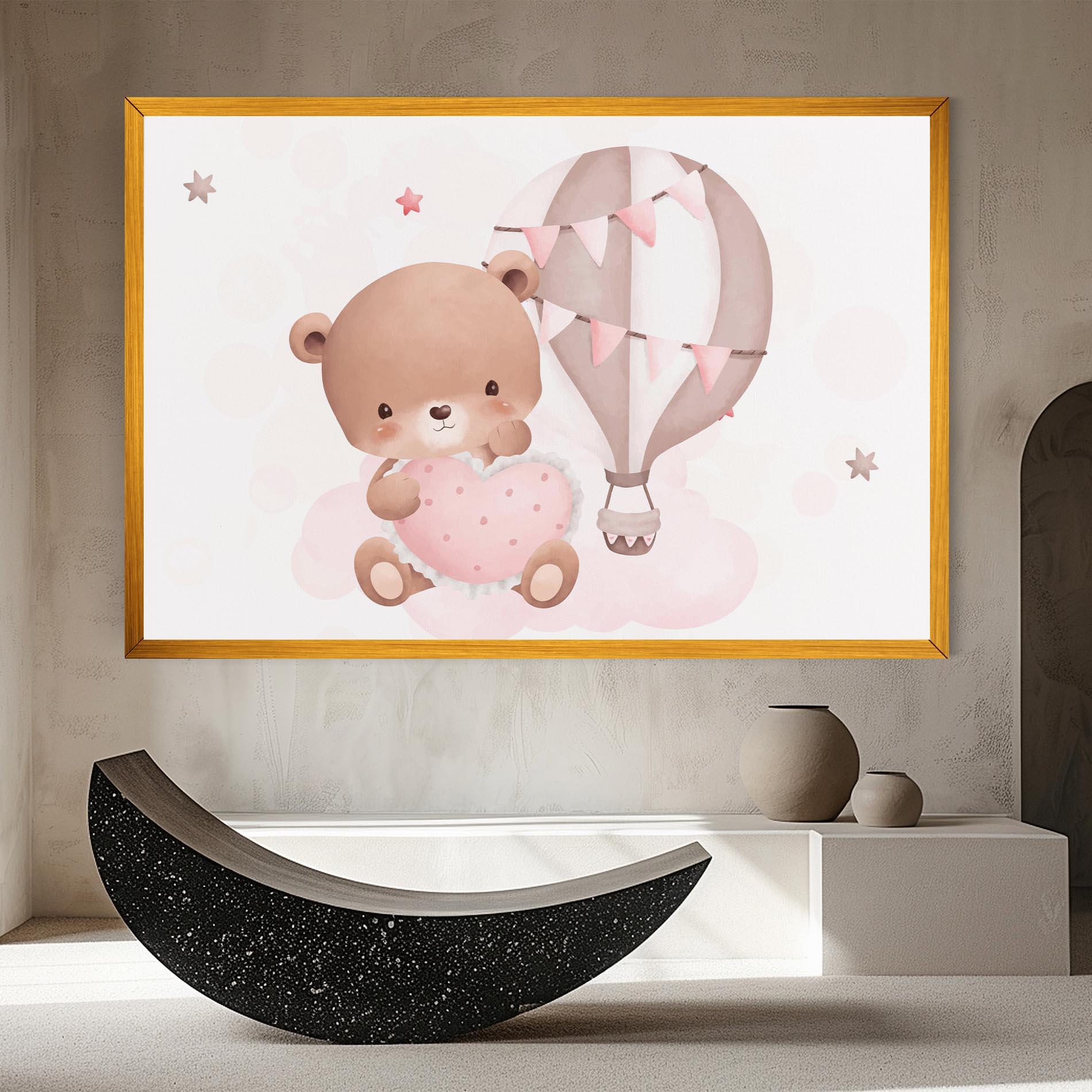 Leinwandbild Pink Heart Bear mockup 8