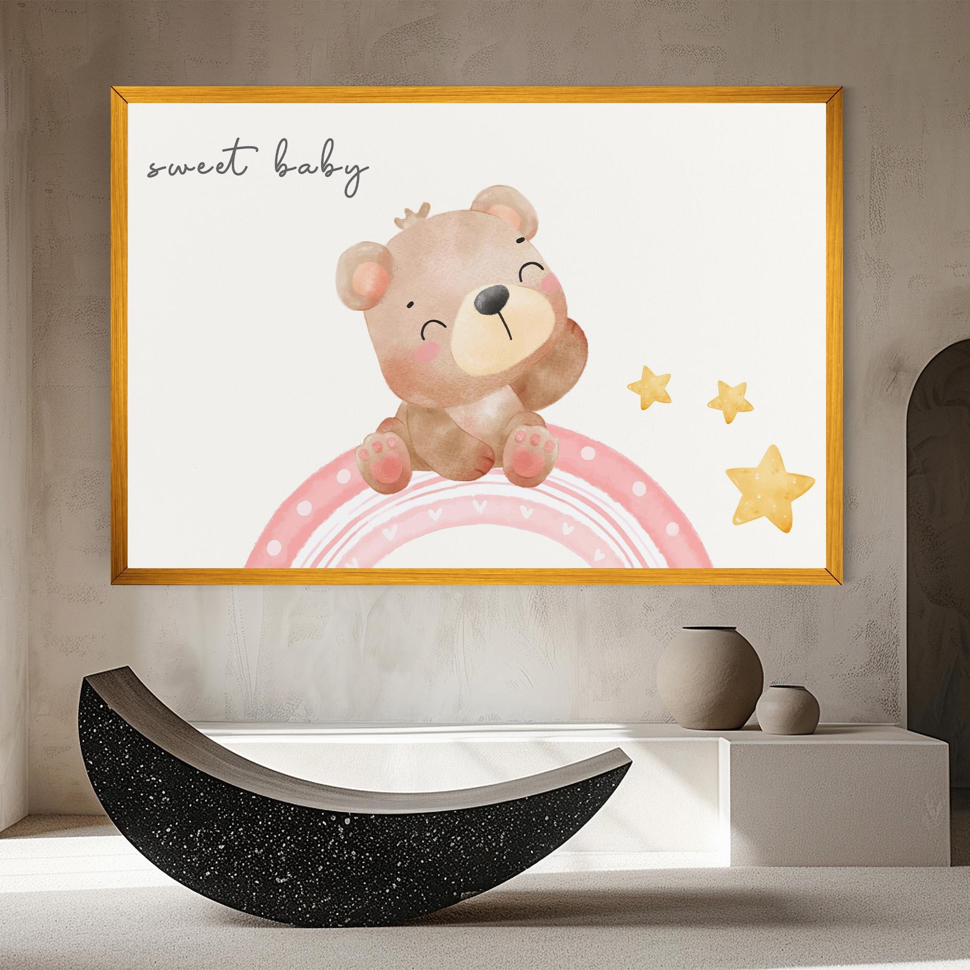 Leinwandbild Sweet Baby Bear mockup 8