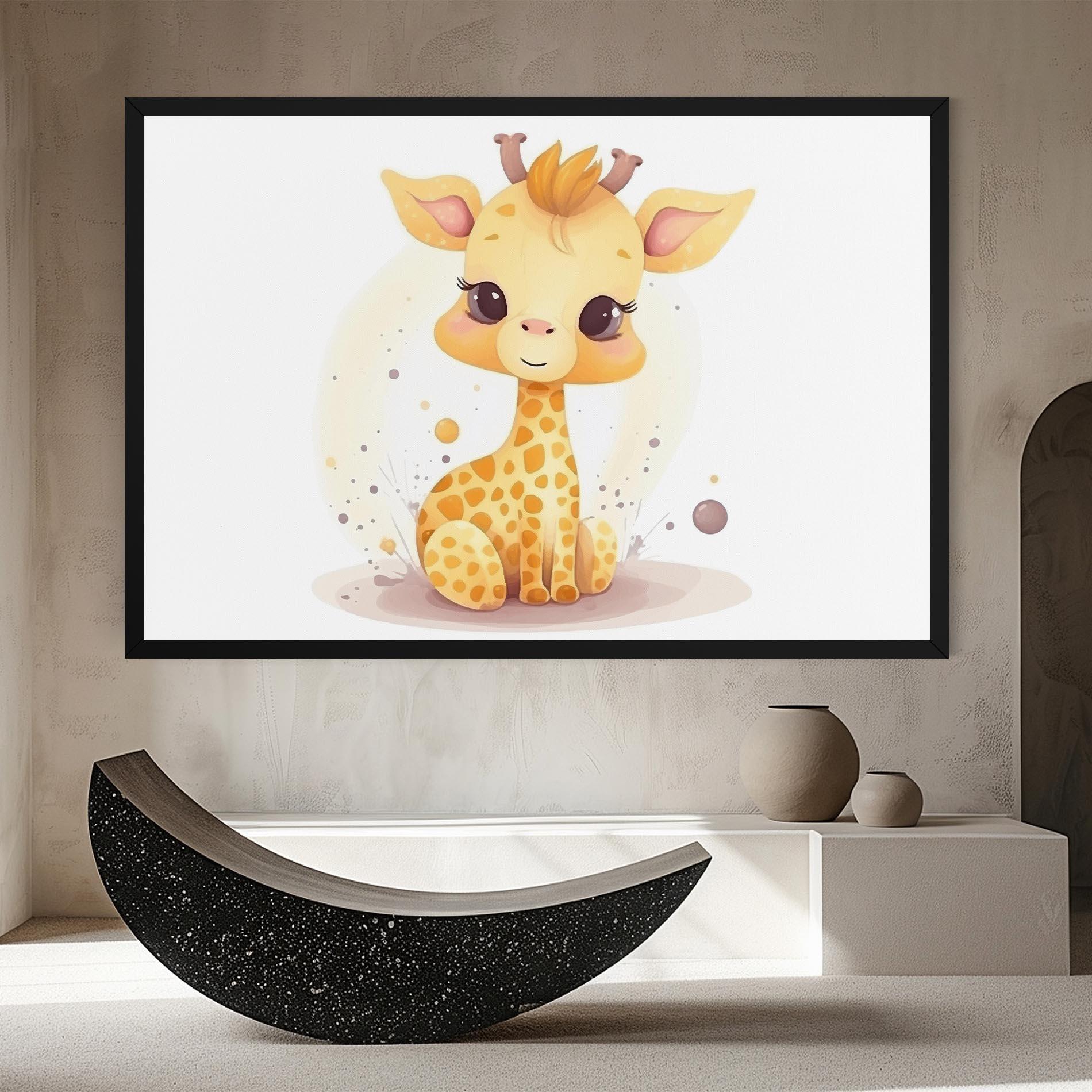 Leinwandbild Adorable Giraffe mockup 8