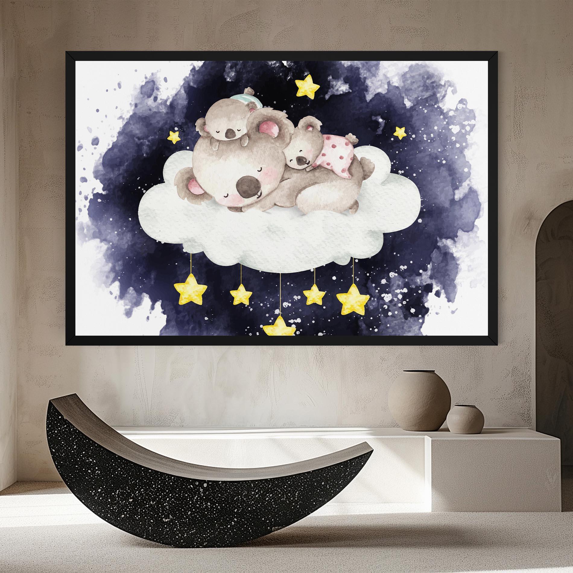 Leinwandbild Baby Koala Sleeping mockup 8
