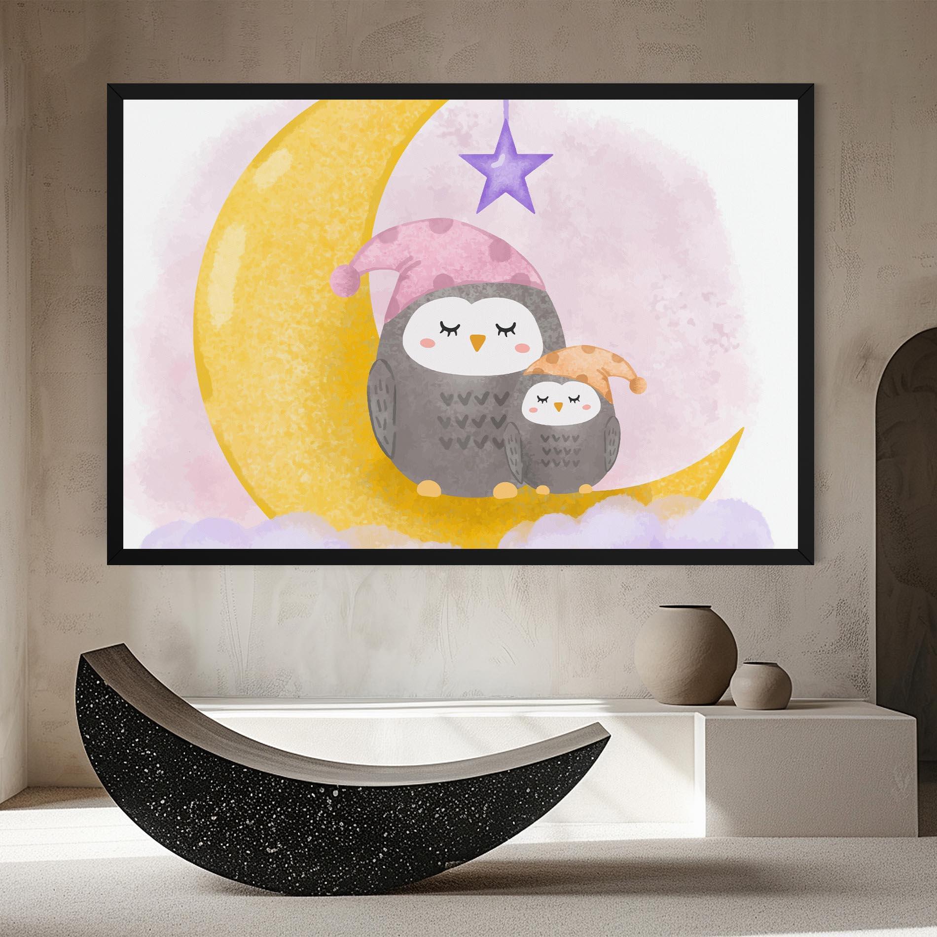 Leinwandbild Baby Owl mockup 8