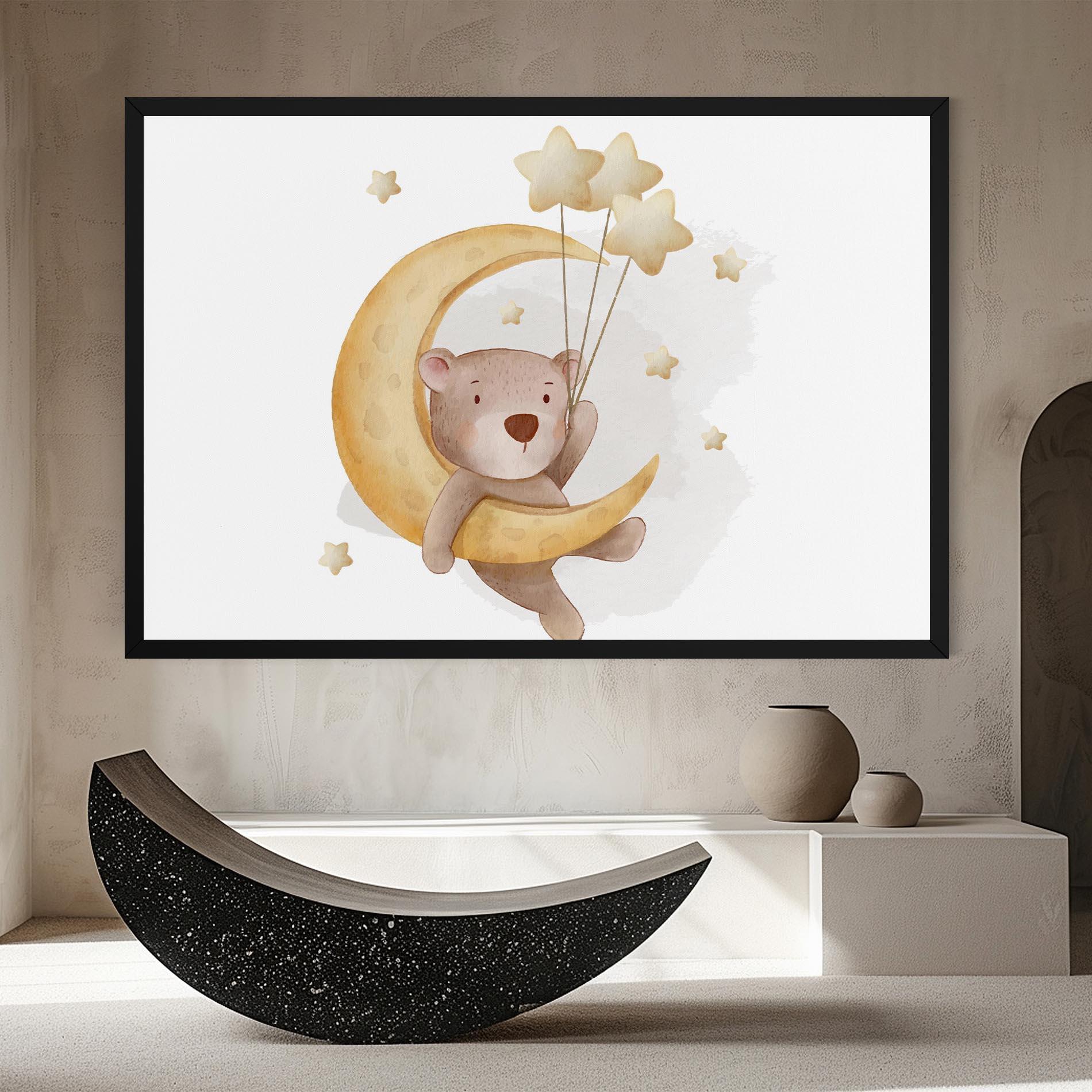 Leinwandbild Bear Moon mockup 8