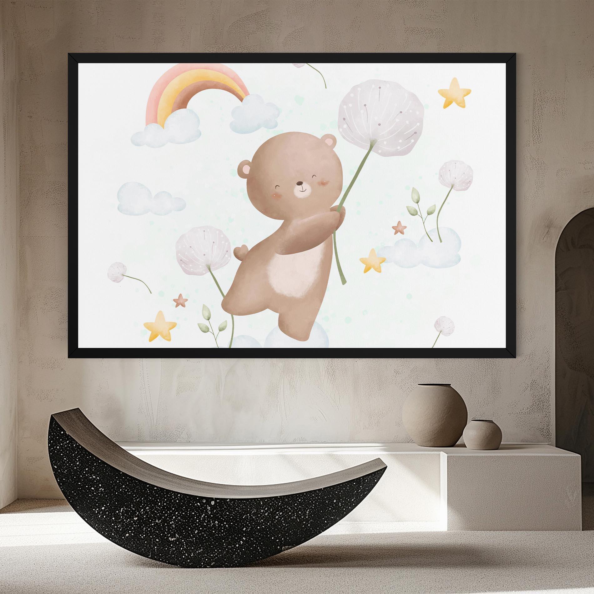 Leinwandbild Bear Rainbow Art mockup 8