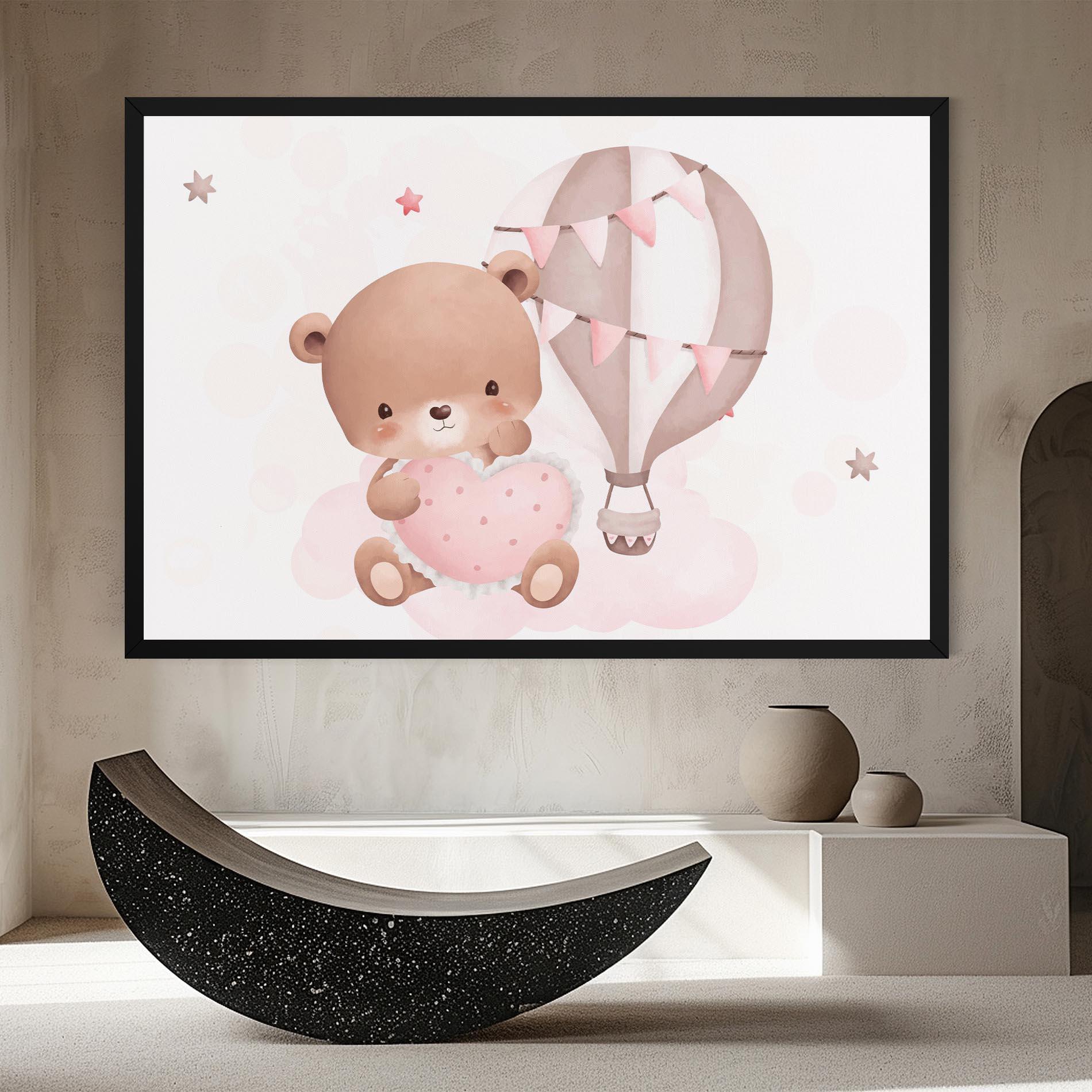 Leinwandbild Pink Heart Bear mockup 8
