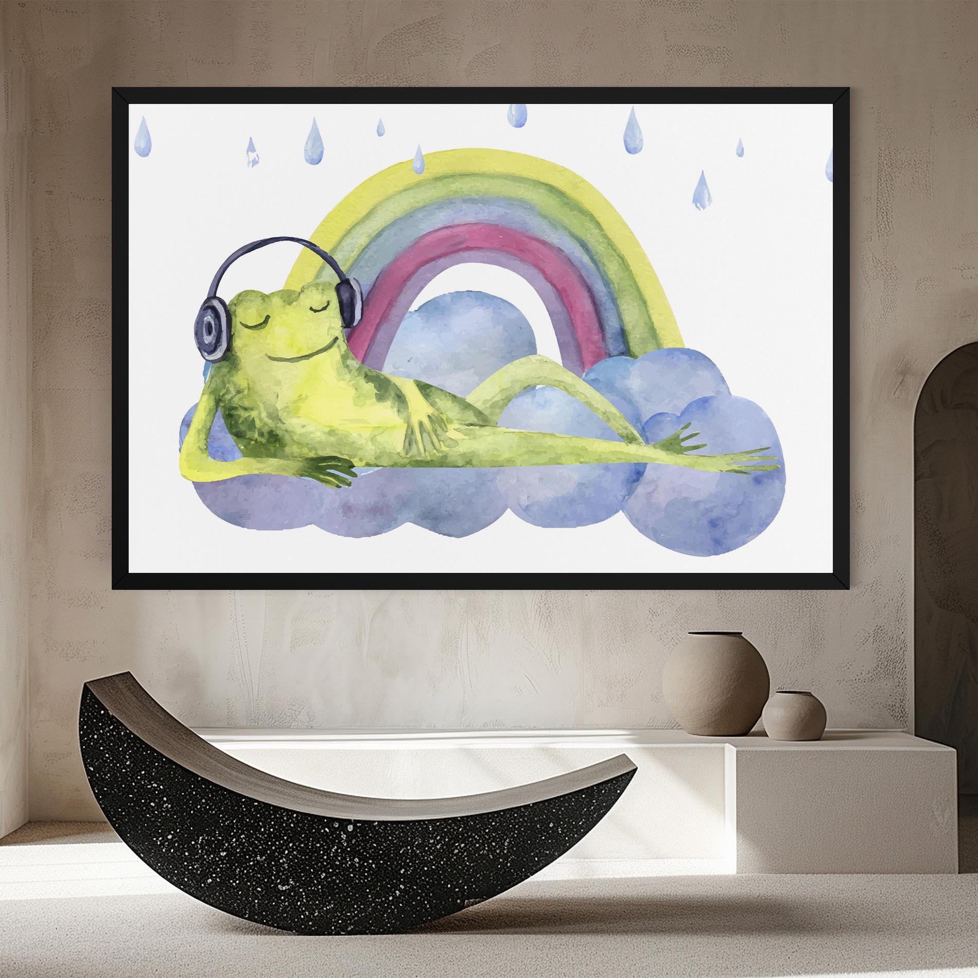 Leinwandbild Rainbow Frog mockup 8