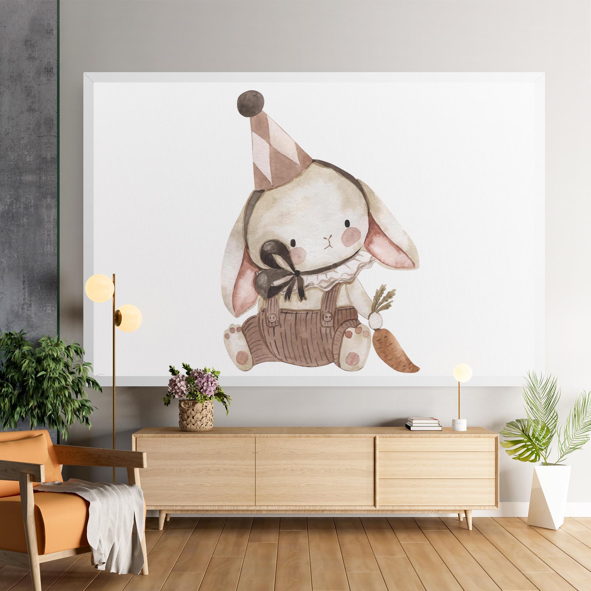 Leinwandbild Baby Brown Rabbit mockup 9