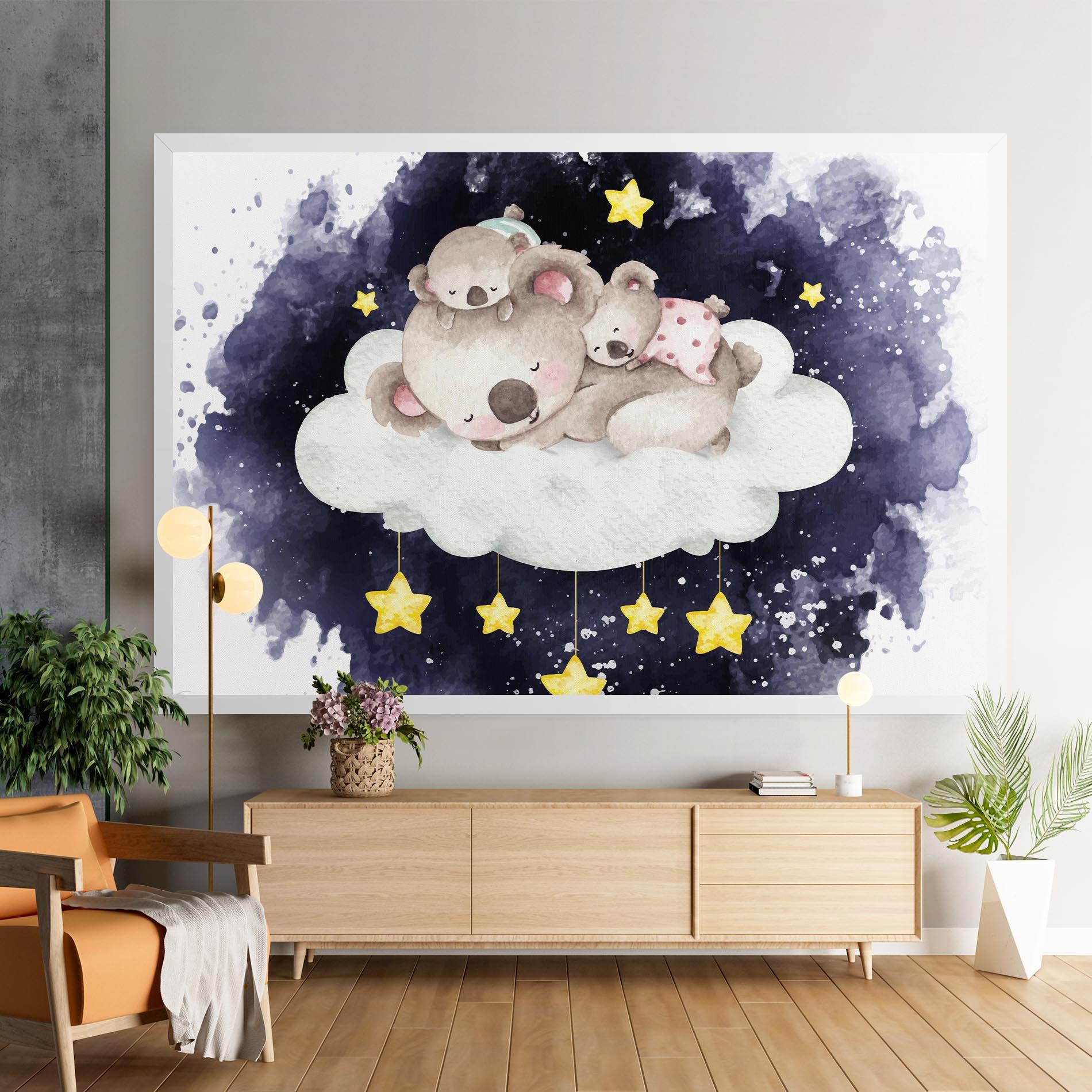 Leinwandbild Baby Koala Sleeping mockup 9
