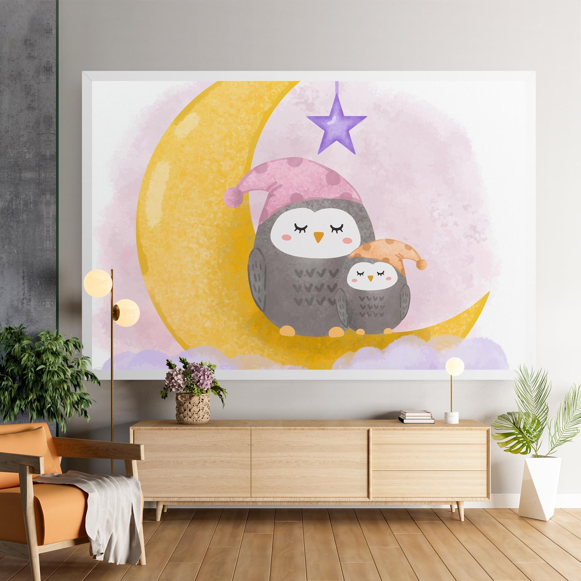 Leinwandbild Baby Owl mockup 9