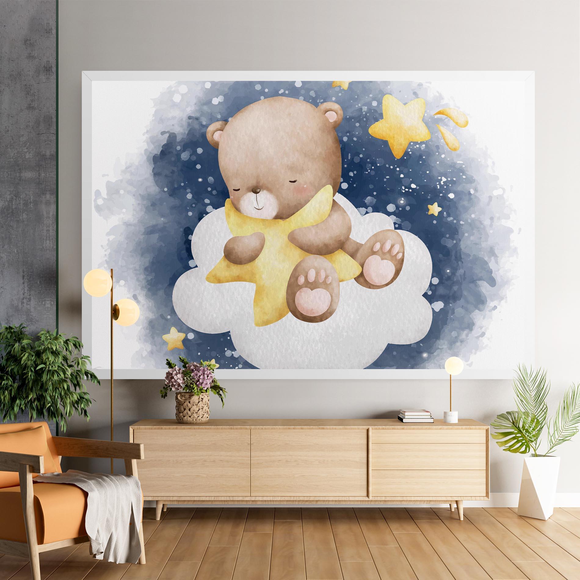 Leinwandbild Bear Cloud Star mockup 9