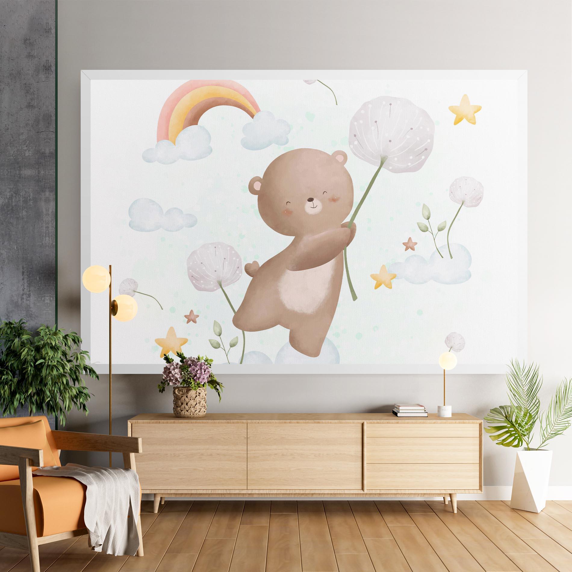 Leinwandbild Bear Rainbow Art mockup 9