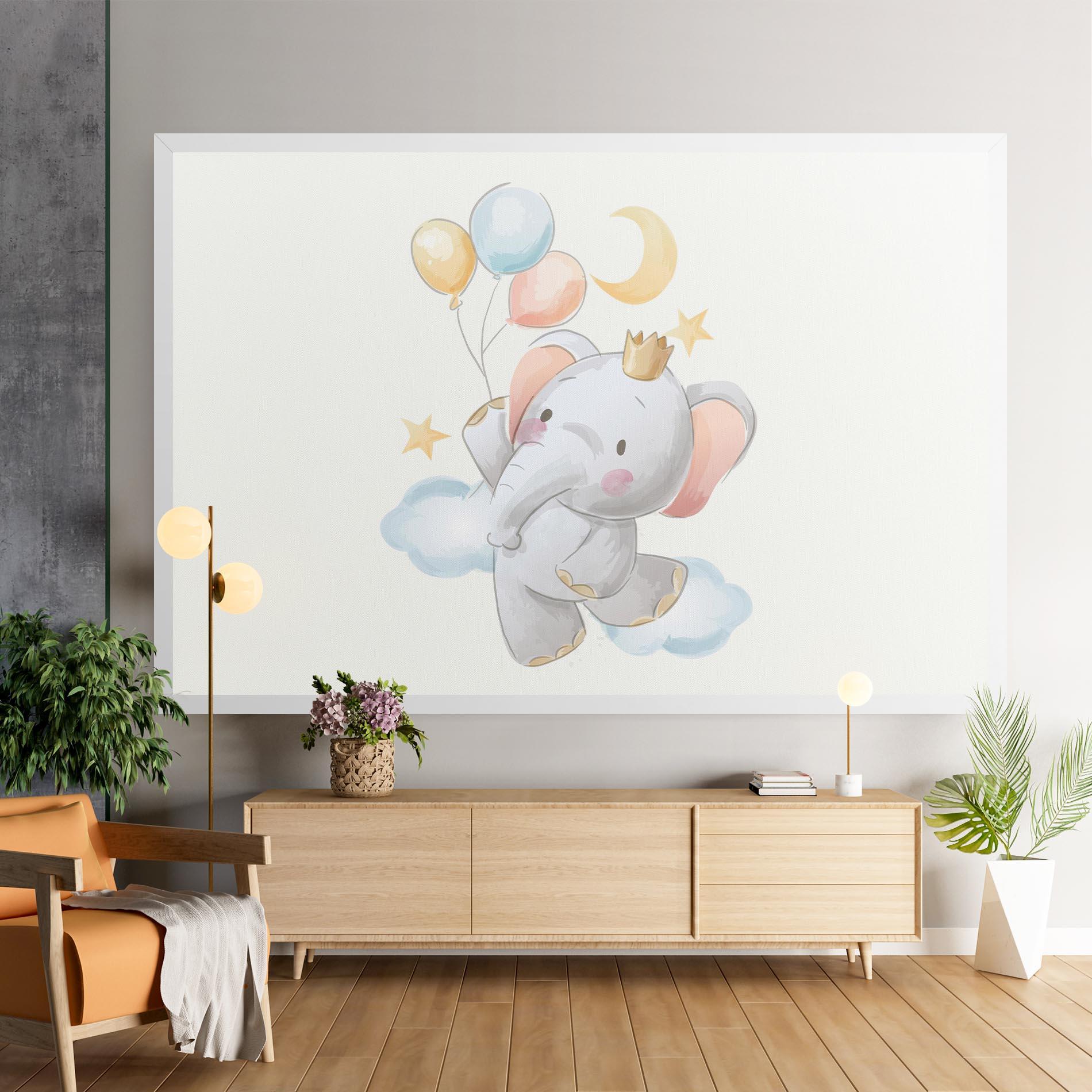 Leinwandbild Elephant Flying mockup 9