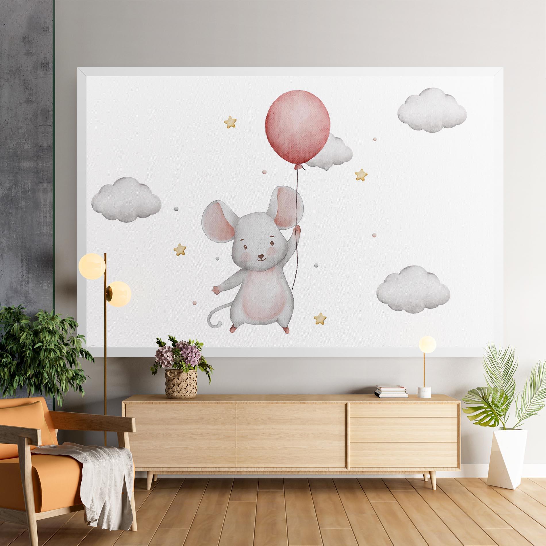 Leinwandbild Mouse Balloon mockup 9