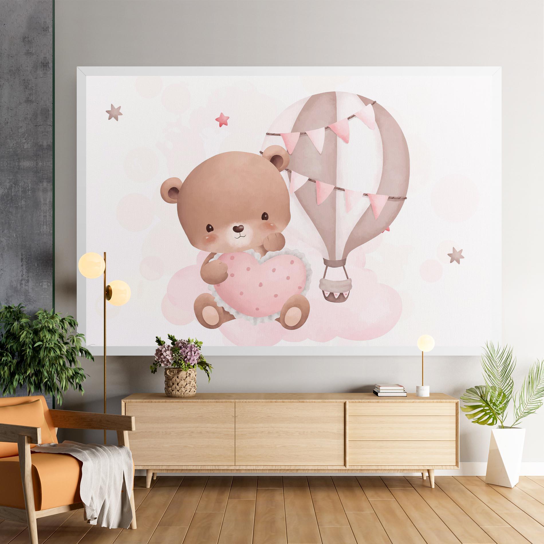 Leinwandbild Pink Heart Bear mockup 9