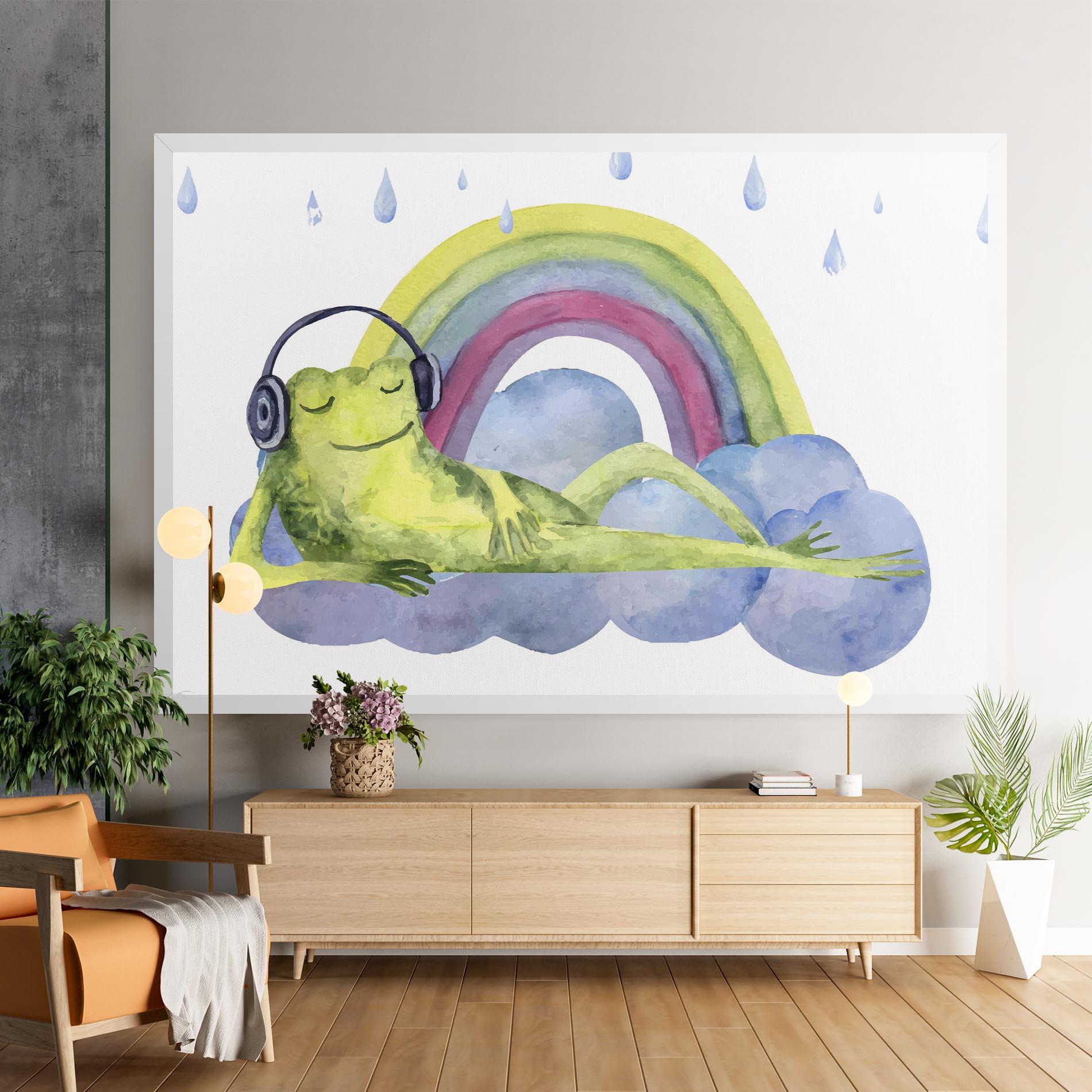 Leinwandbild Rainbow Frog mockup 9