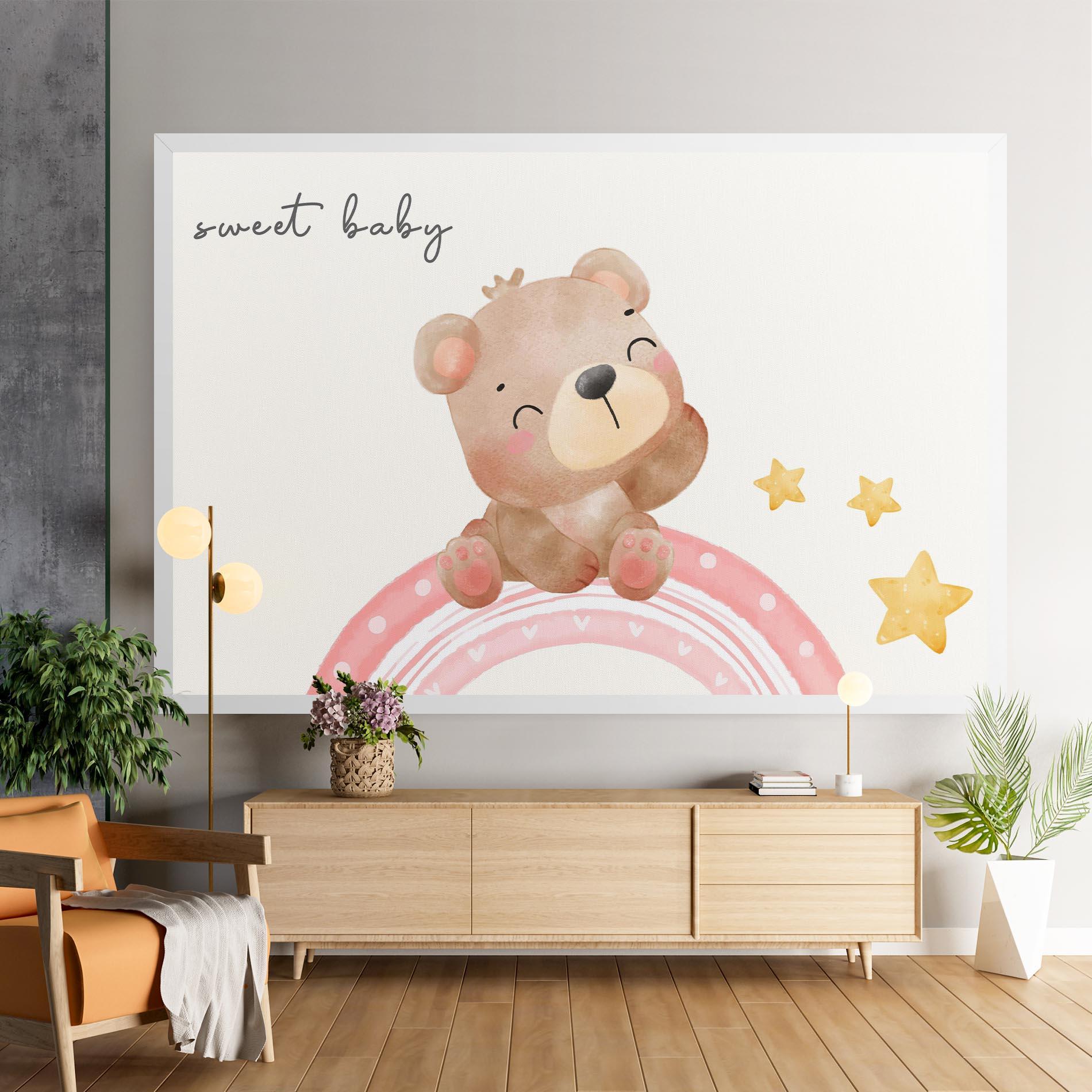 Leinwandbild Sweet Baby Bear mockup 9