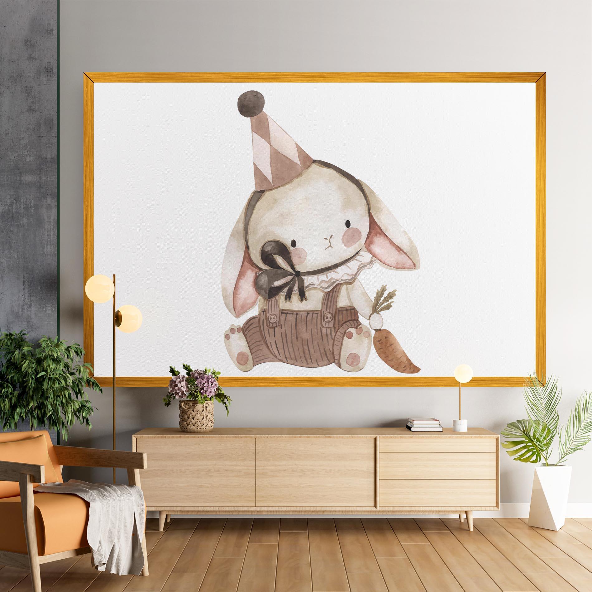 Leinwandbild Baby Brown Rabbit mockup 9