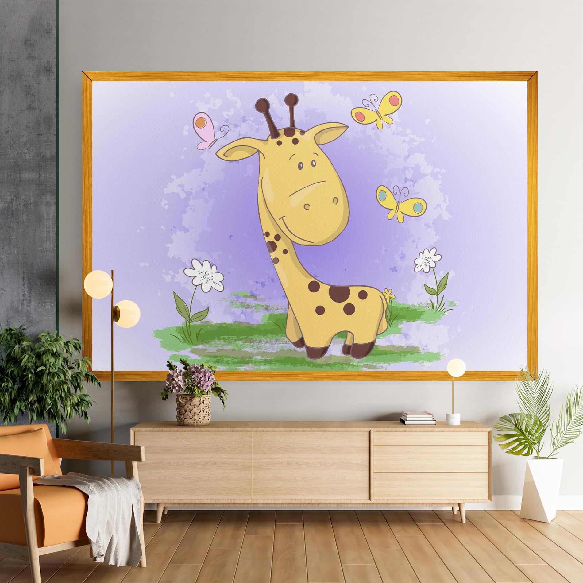 Leinwandbild Cute Giraffe mockup 9