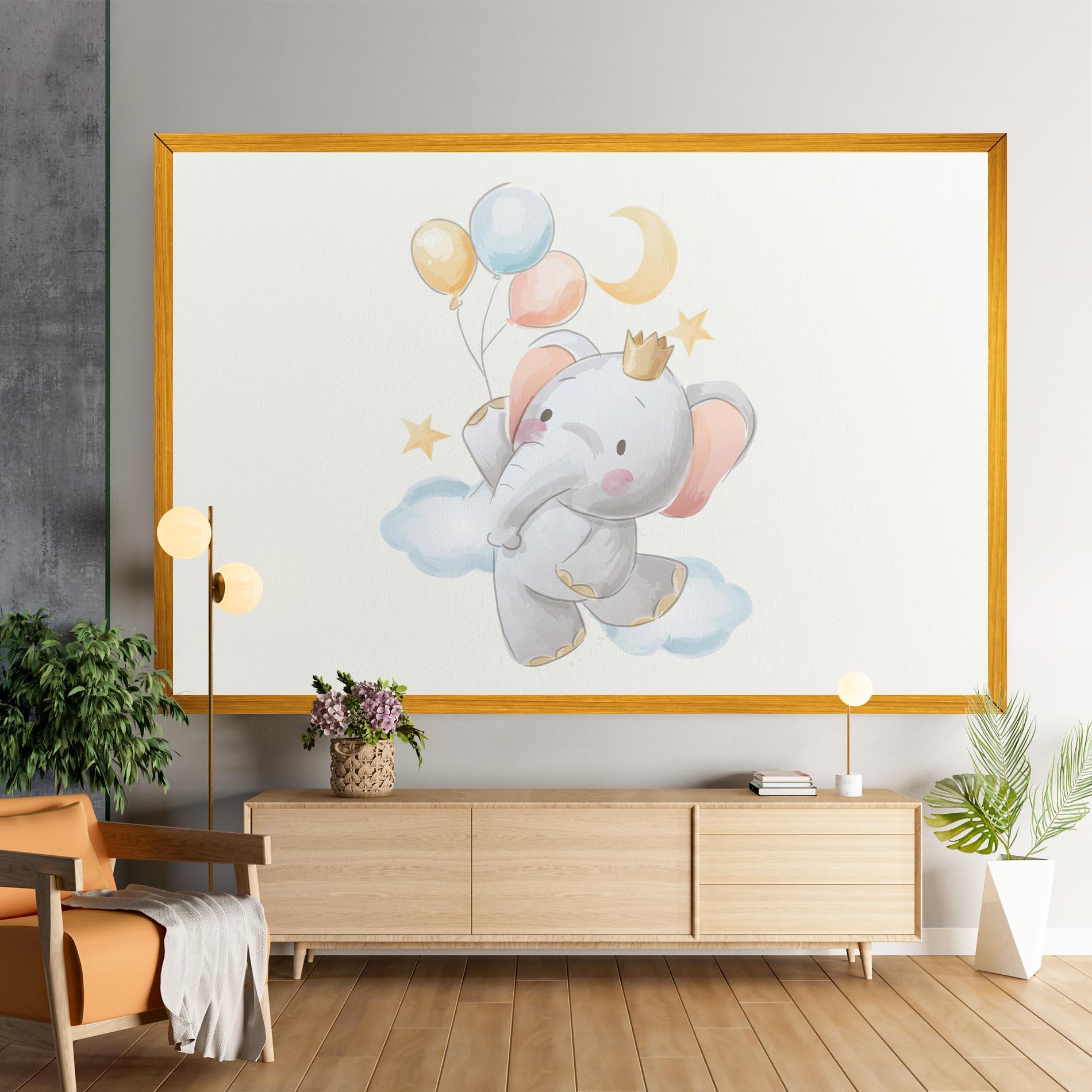 Leinwandbild Elephant Flying mockup 9