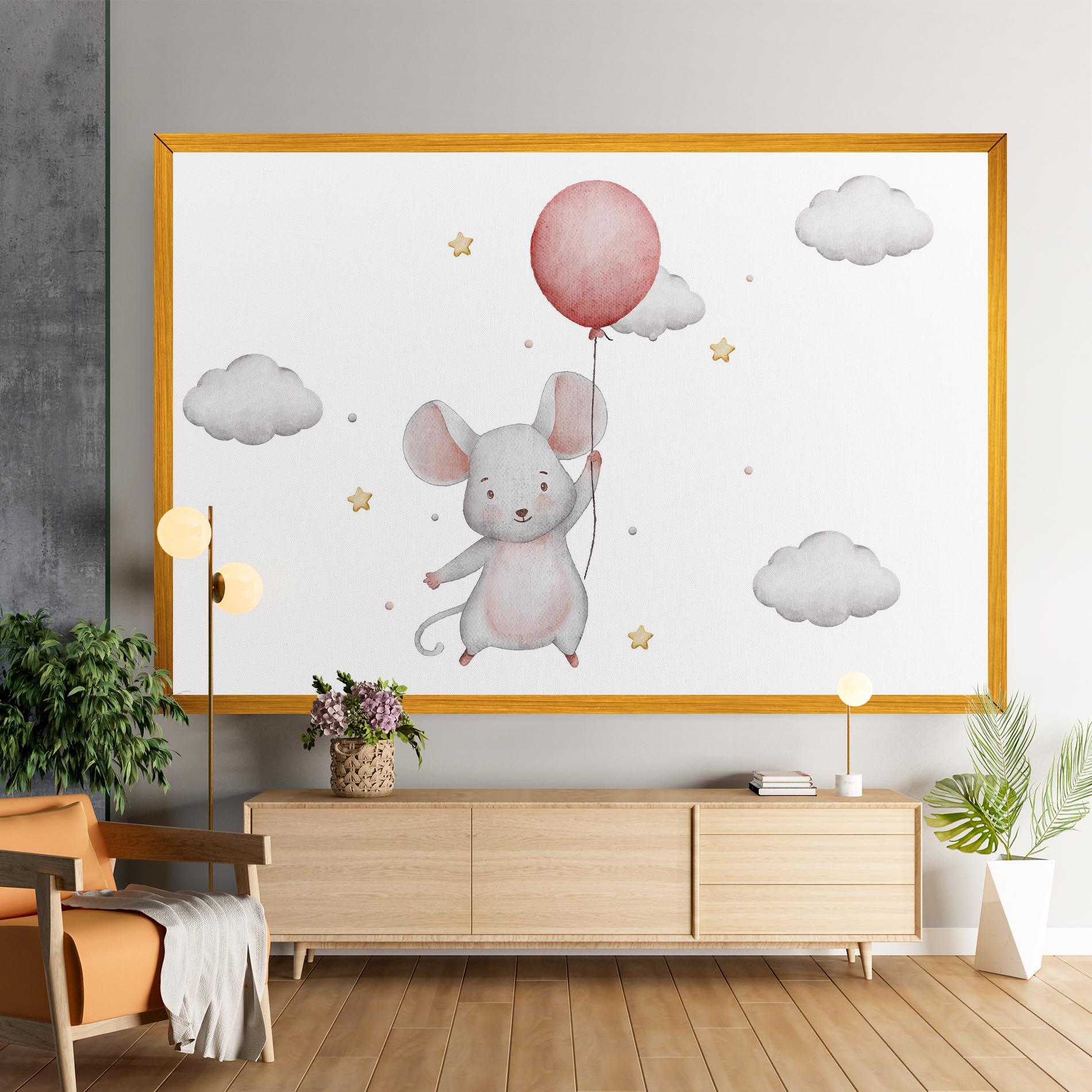 Leinwandbild Mouse Balloon mockup 9