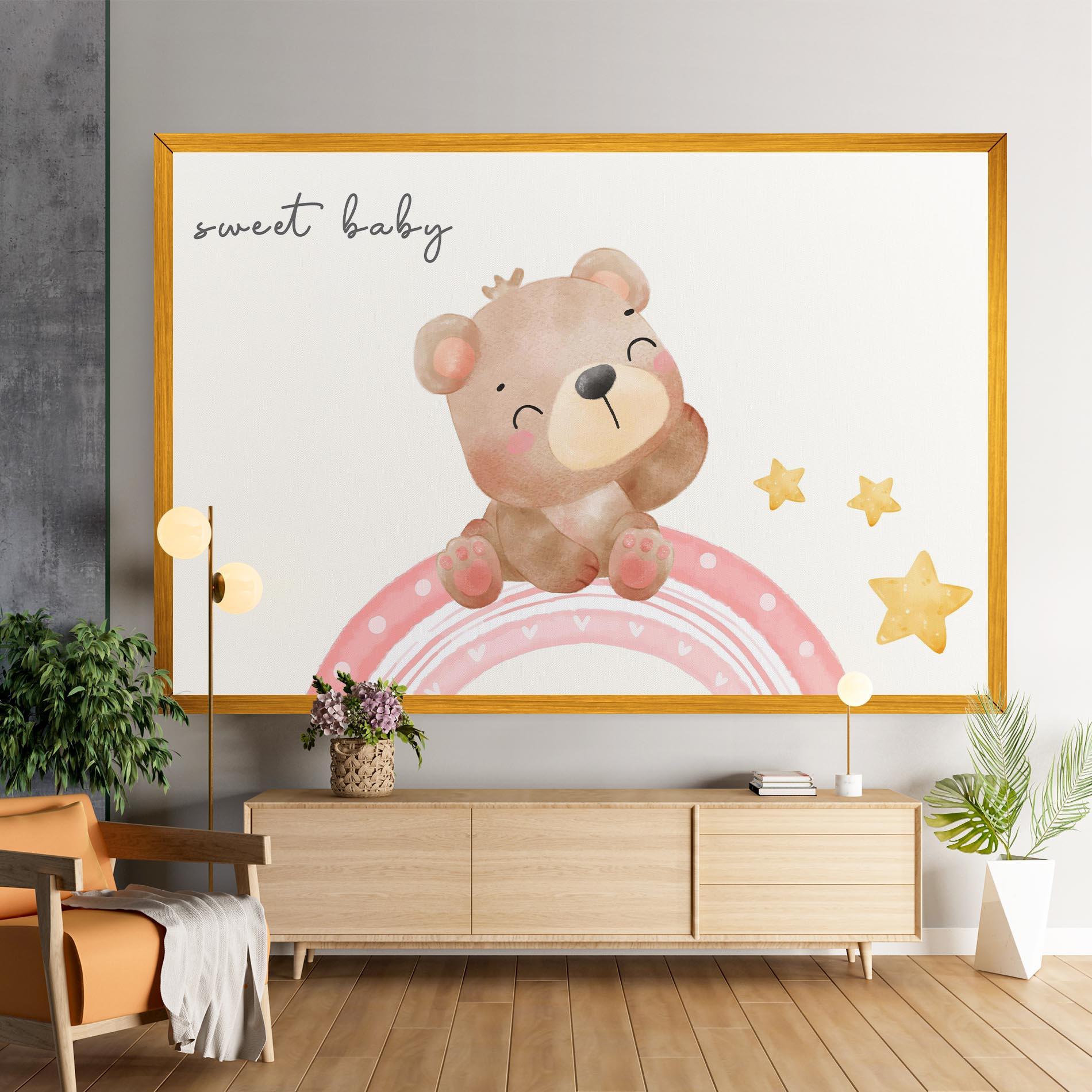 Leinwandbild Sweet Baby Bear mockup 9
