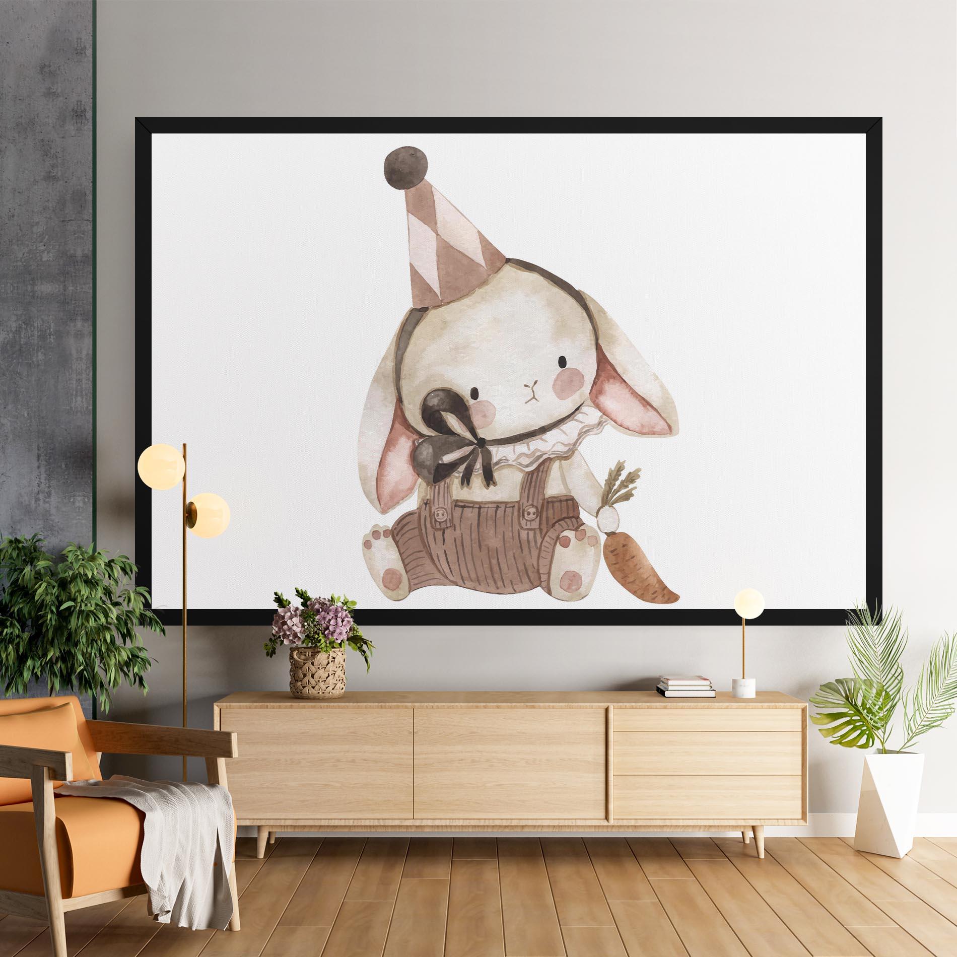 Leinwandbild Baby Brown Rabbit mockup 9