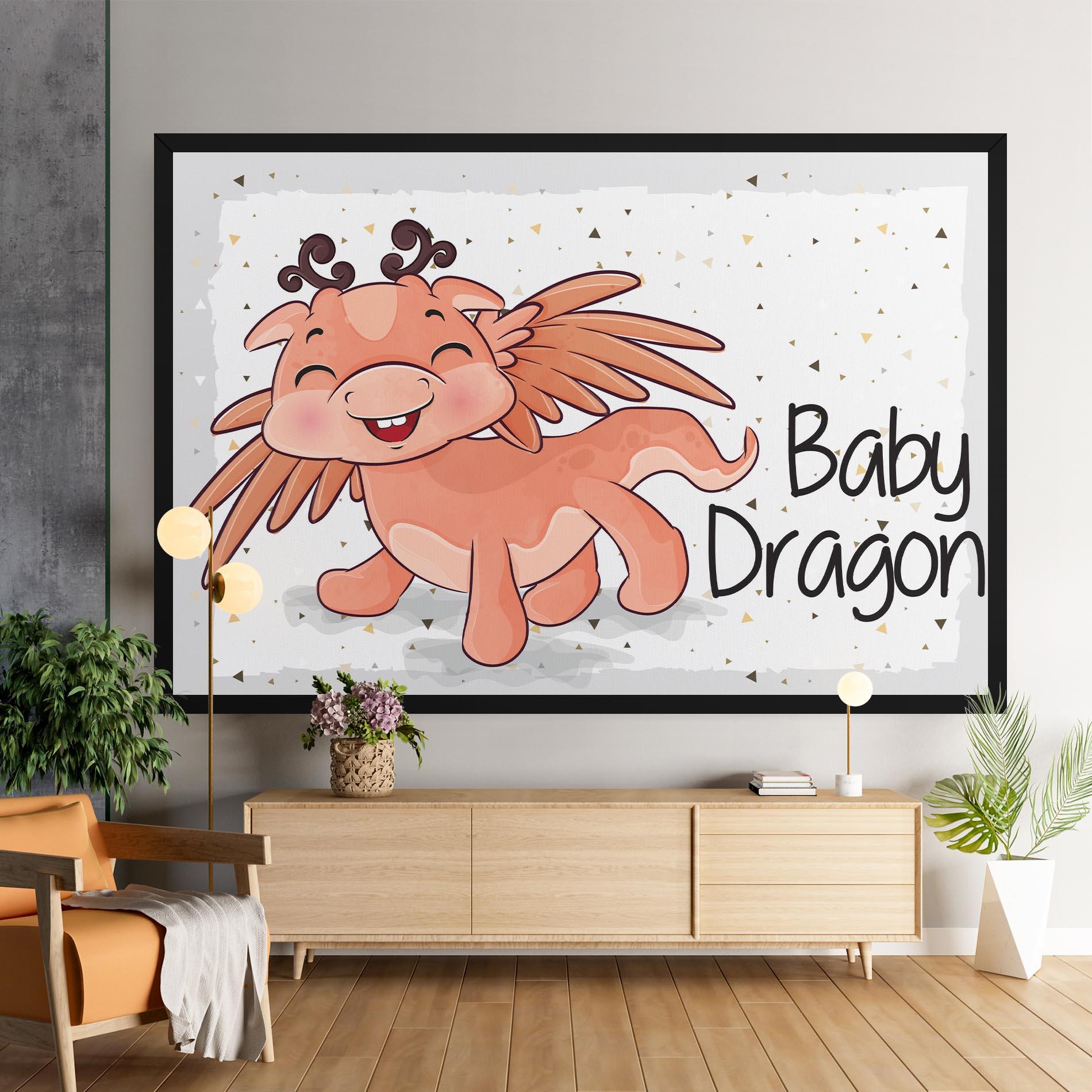 Leinwandbild Baby Cute Dragon mockup 9