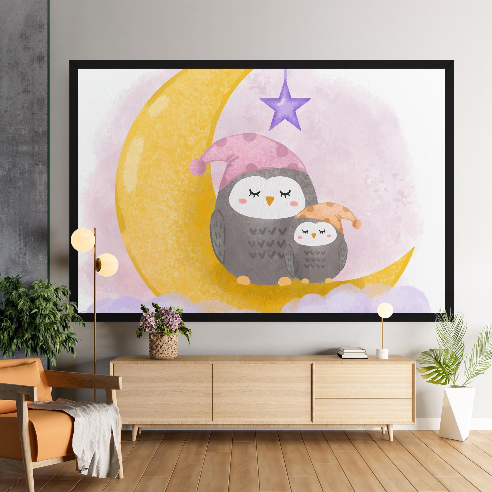 Leinwandbild Baby Owl mockup 9