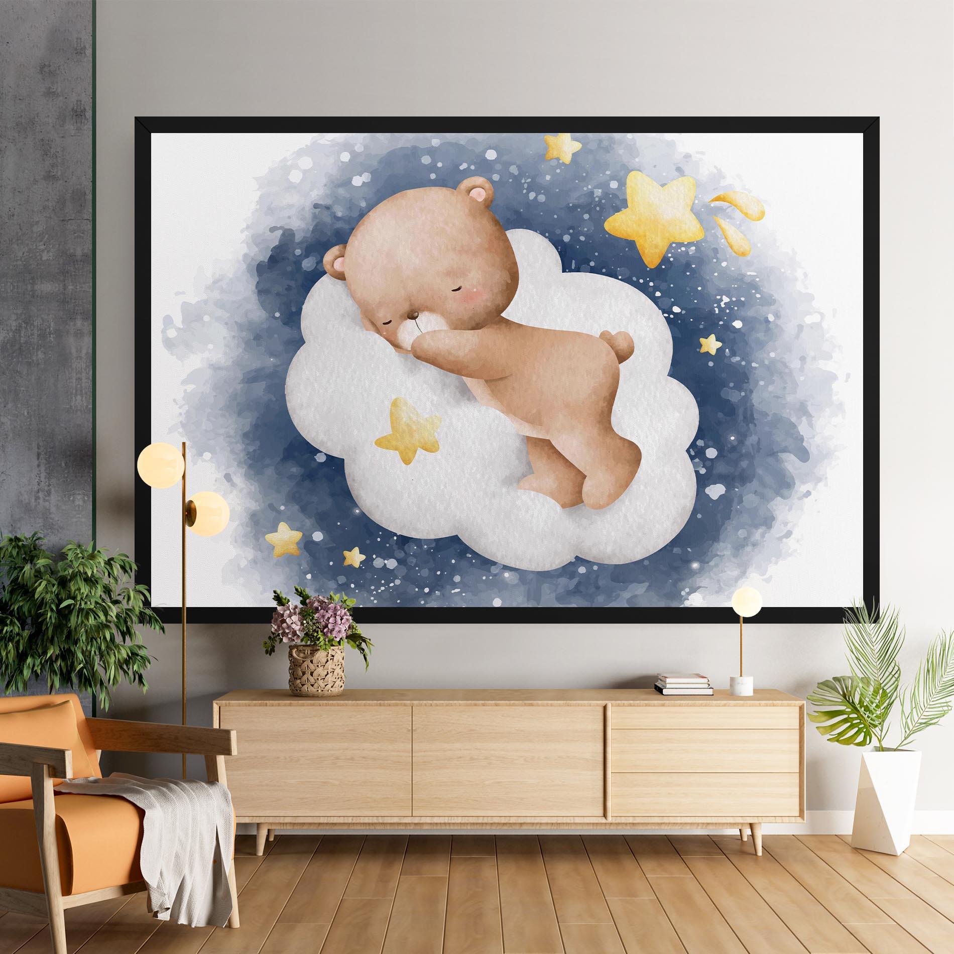 Leinwandbild Bear Cloud Sleep mockup 9