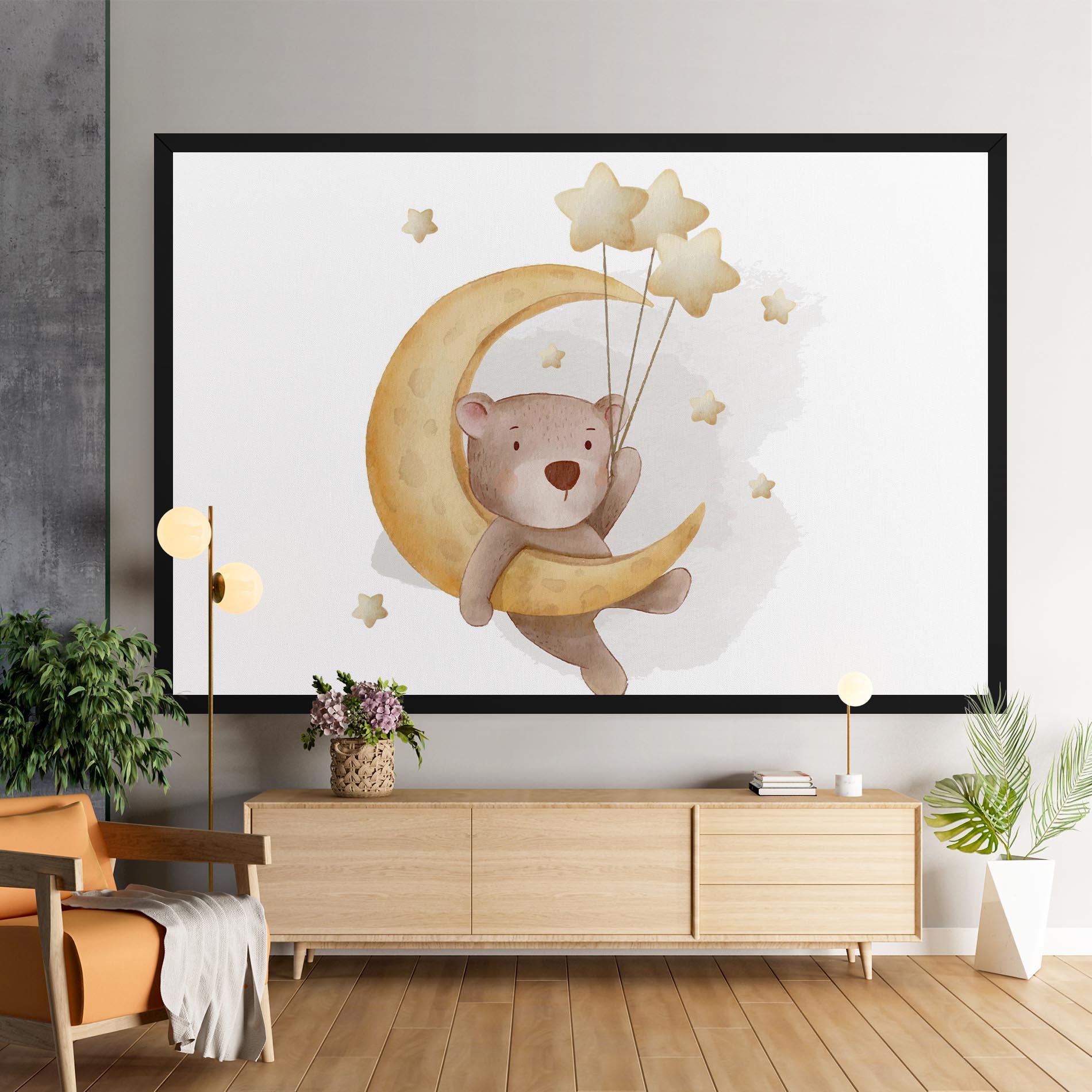 Leinwandbild Bear Moon mockup 9