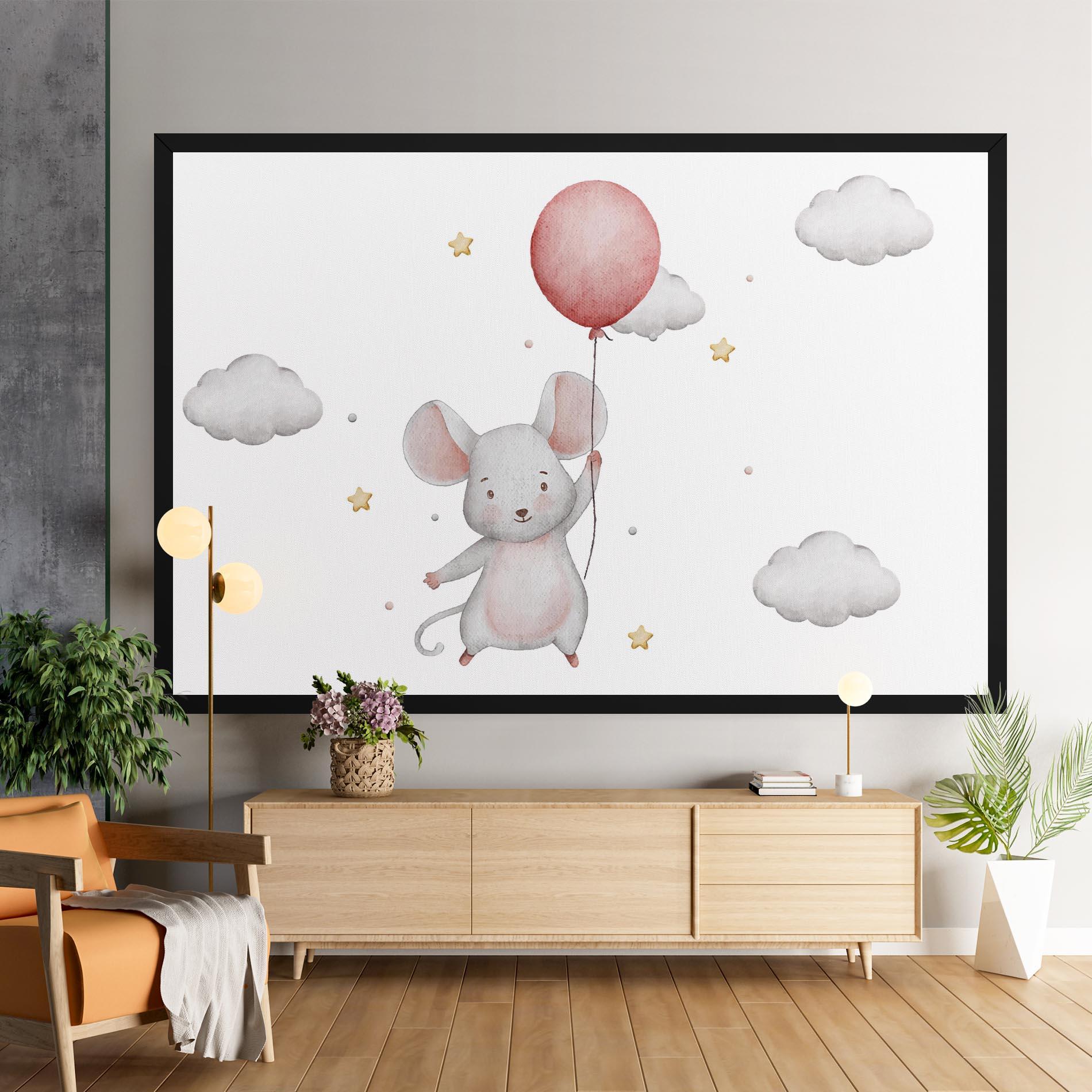 Leinwandbild Mouse Balloon mockup 9